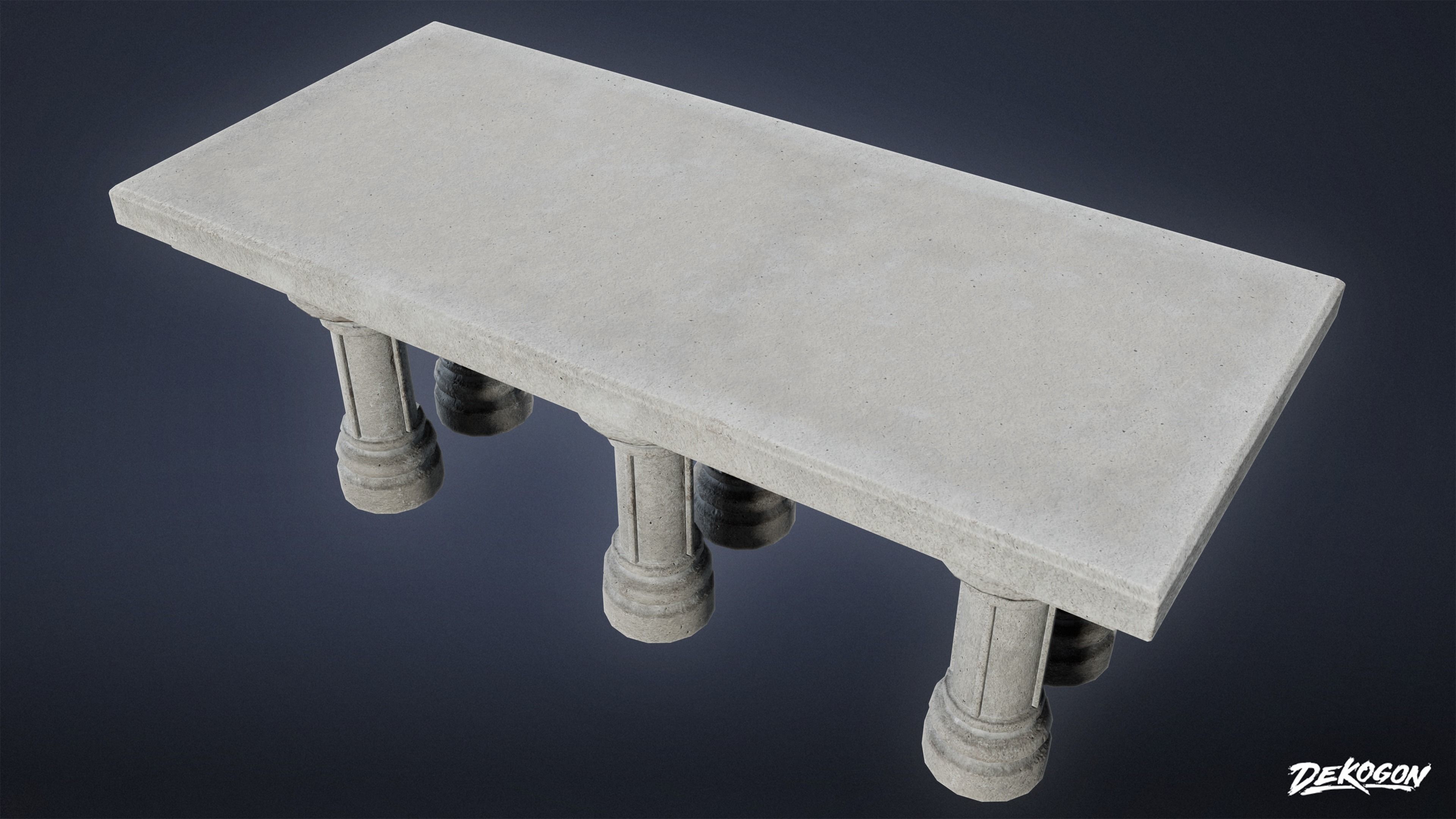 MEDIEVAL - Altar 03 - LOW POLY Low-poly 3D model_8