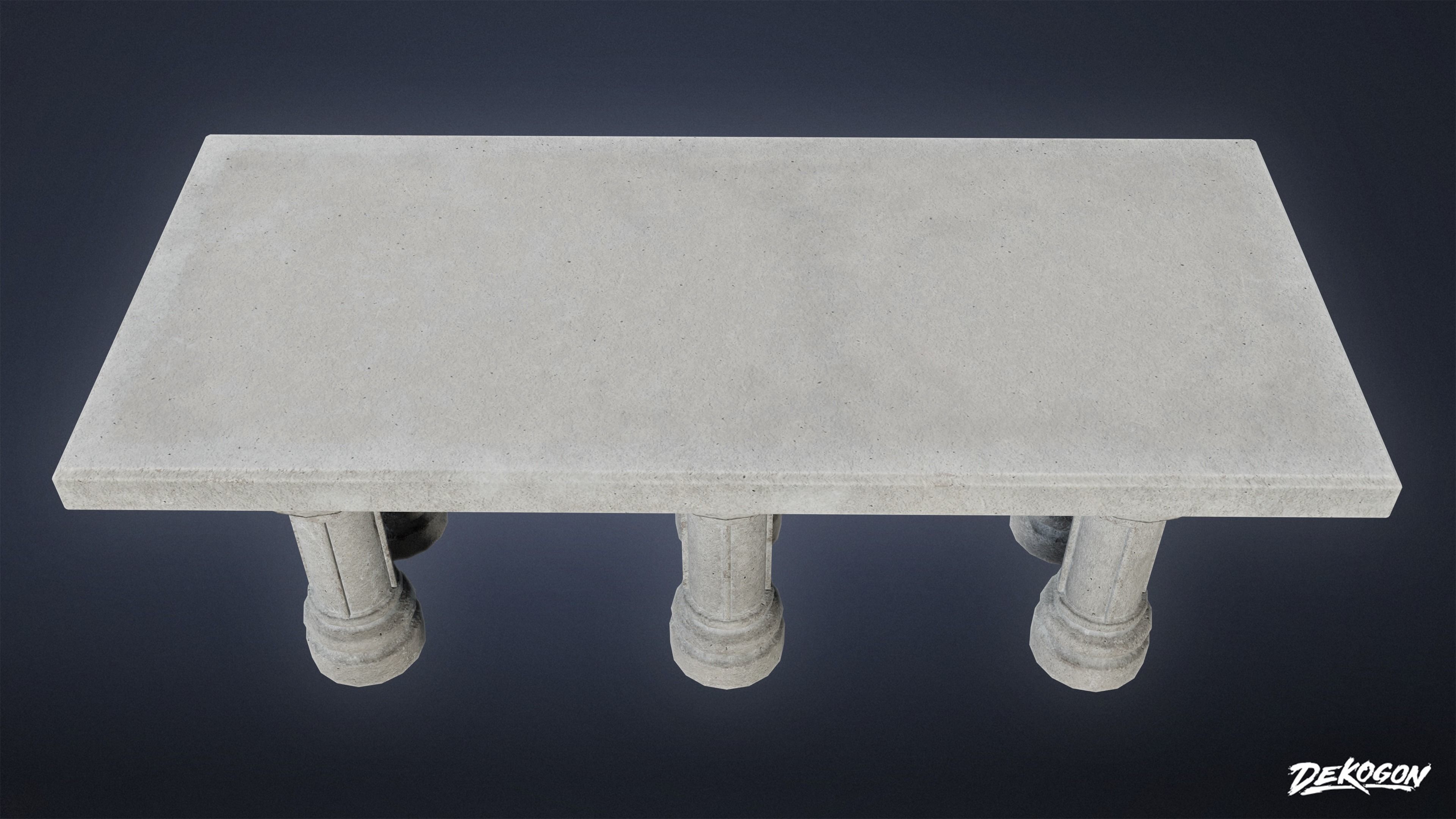 MEDIEVAL - Altar 03 - LOW POLY Low-poly 3D model_5