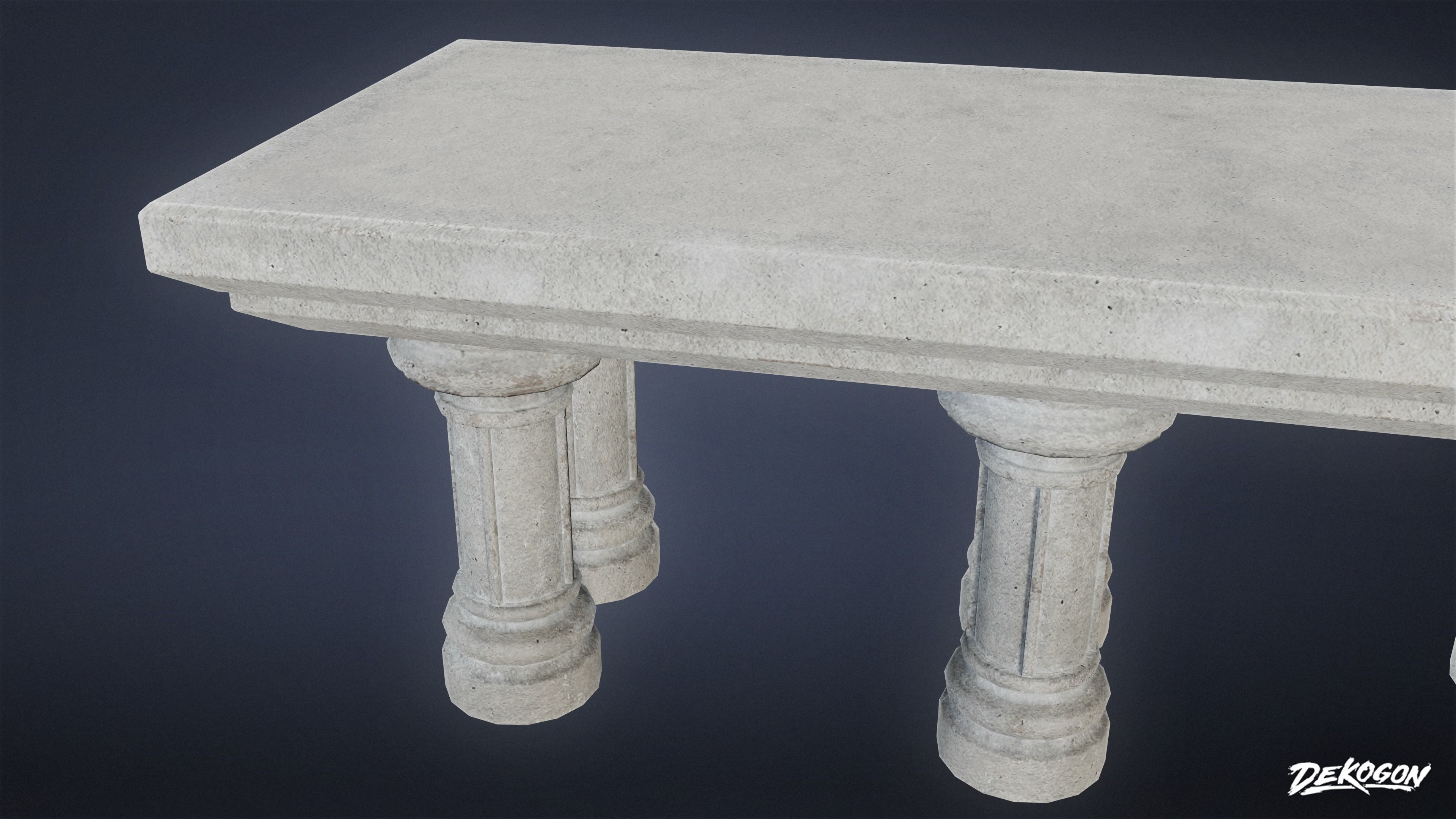 MEDIEVAL - Altar 03 - LOW POLY Low-poly 3D model_9