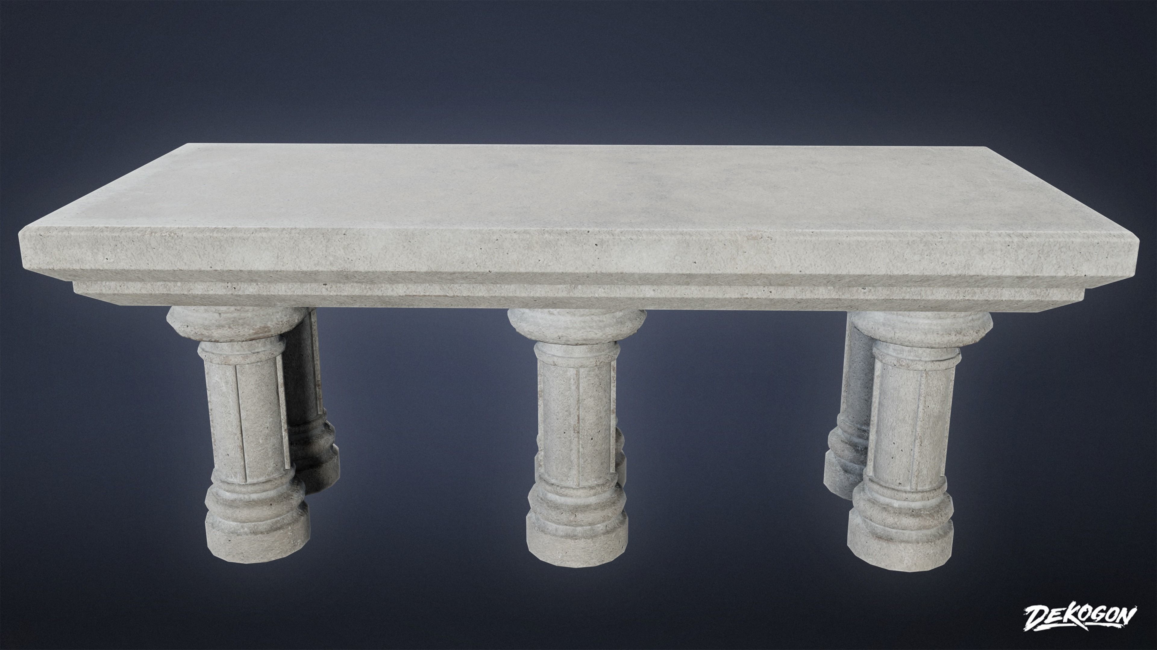 MEDIEVAL - Altar 03 - LOW POLY Low-poly 3D model_6