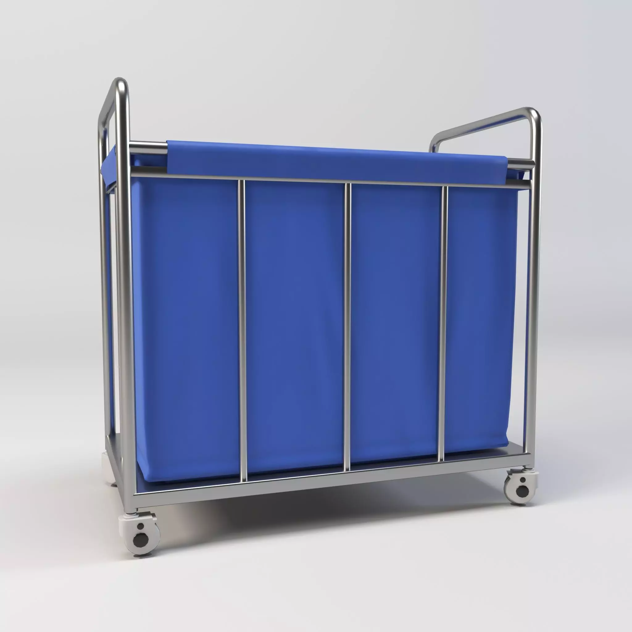 Stainless steel multi purpose trolly Low-poly 3D model
