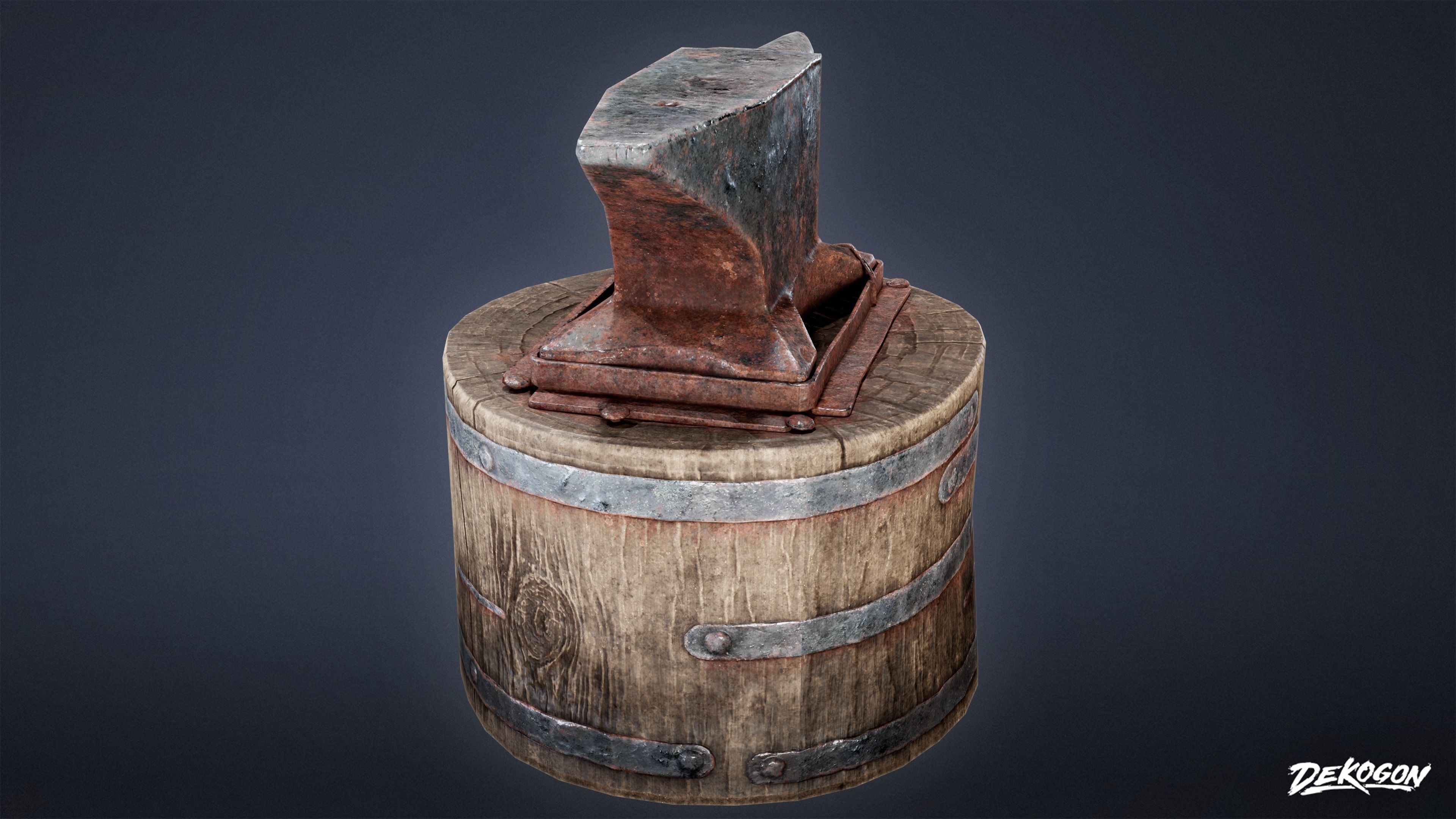 MEDIEVAL - Anvil 01 - LOW POLY Low-poly 3D model_2