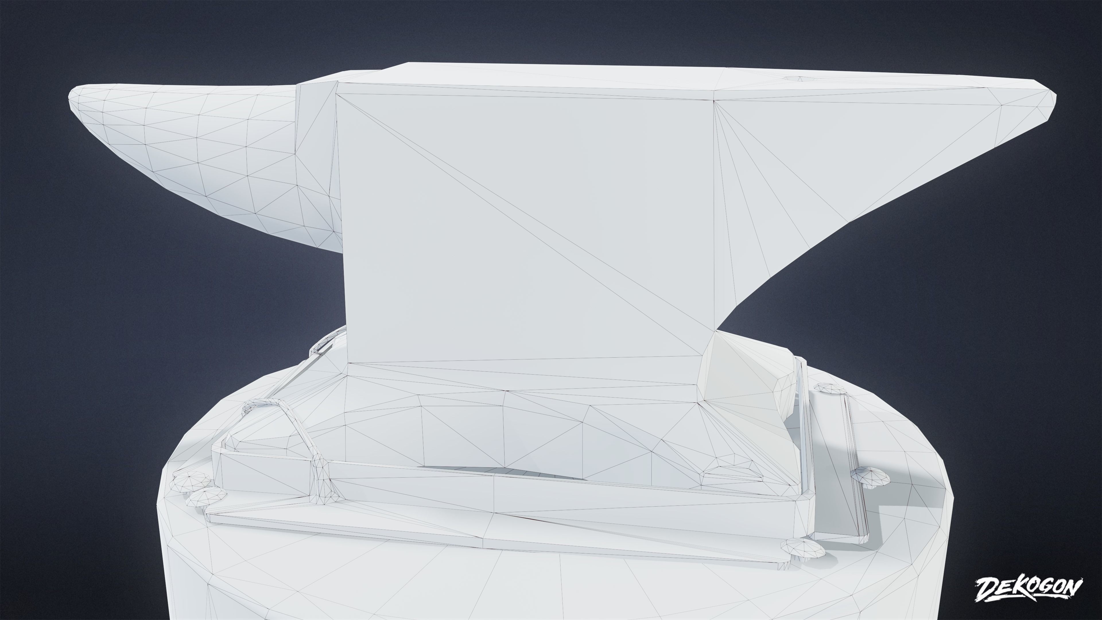 MEDIEVAL - Anvil 01 - LOW POLY Low-poly 3D model_7