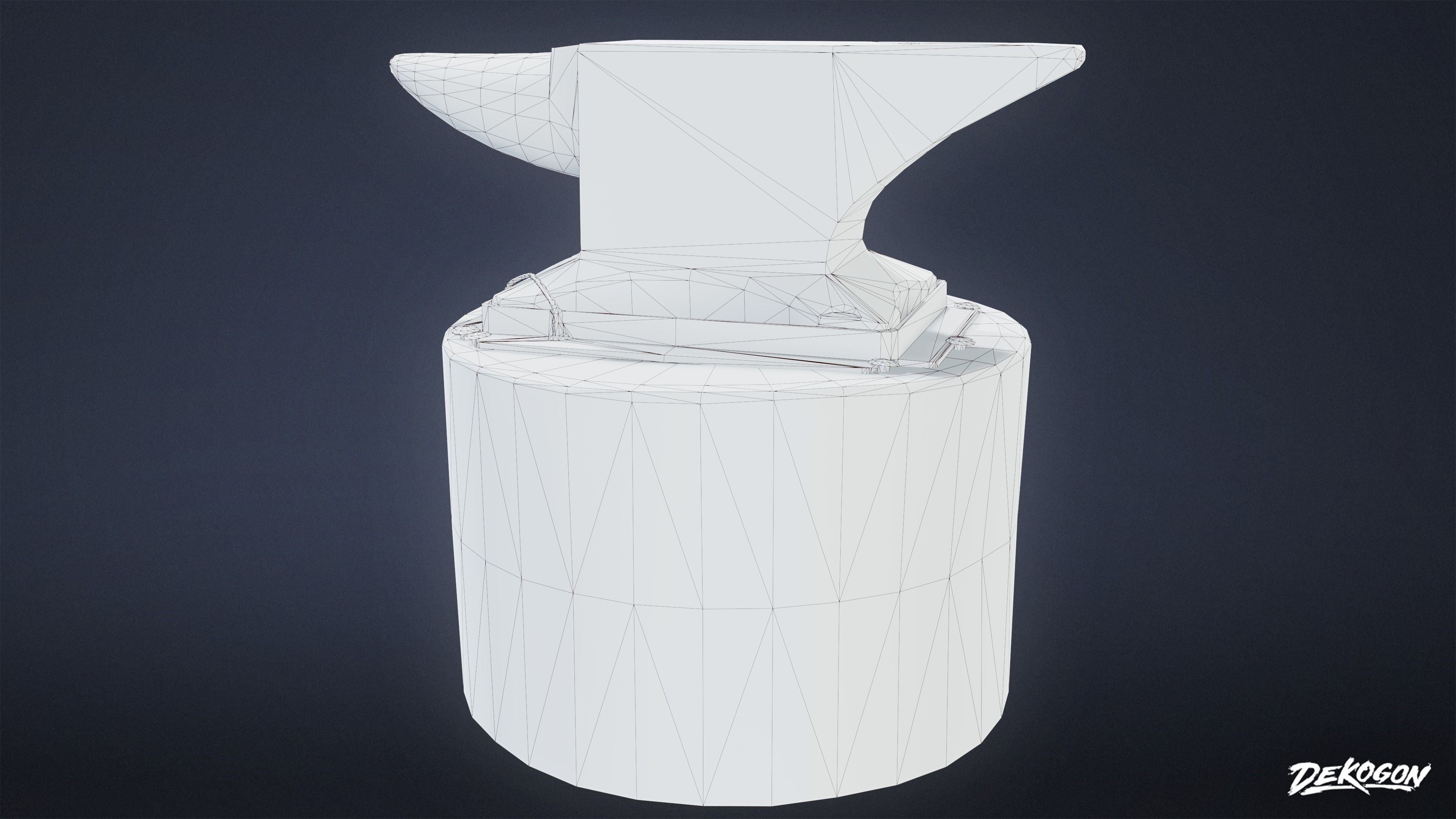 MEDIEVAL - Anvil 01 - LOW POLY Low-poly 3D model_8