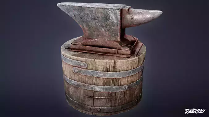 MEDIEVAL - Anvil 01 - LOW POLY Low-poly 3D model