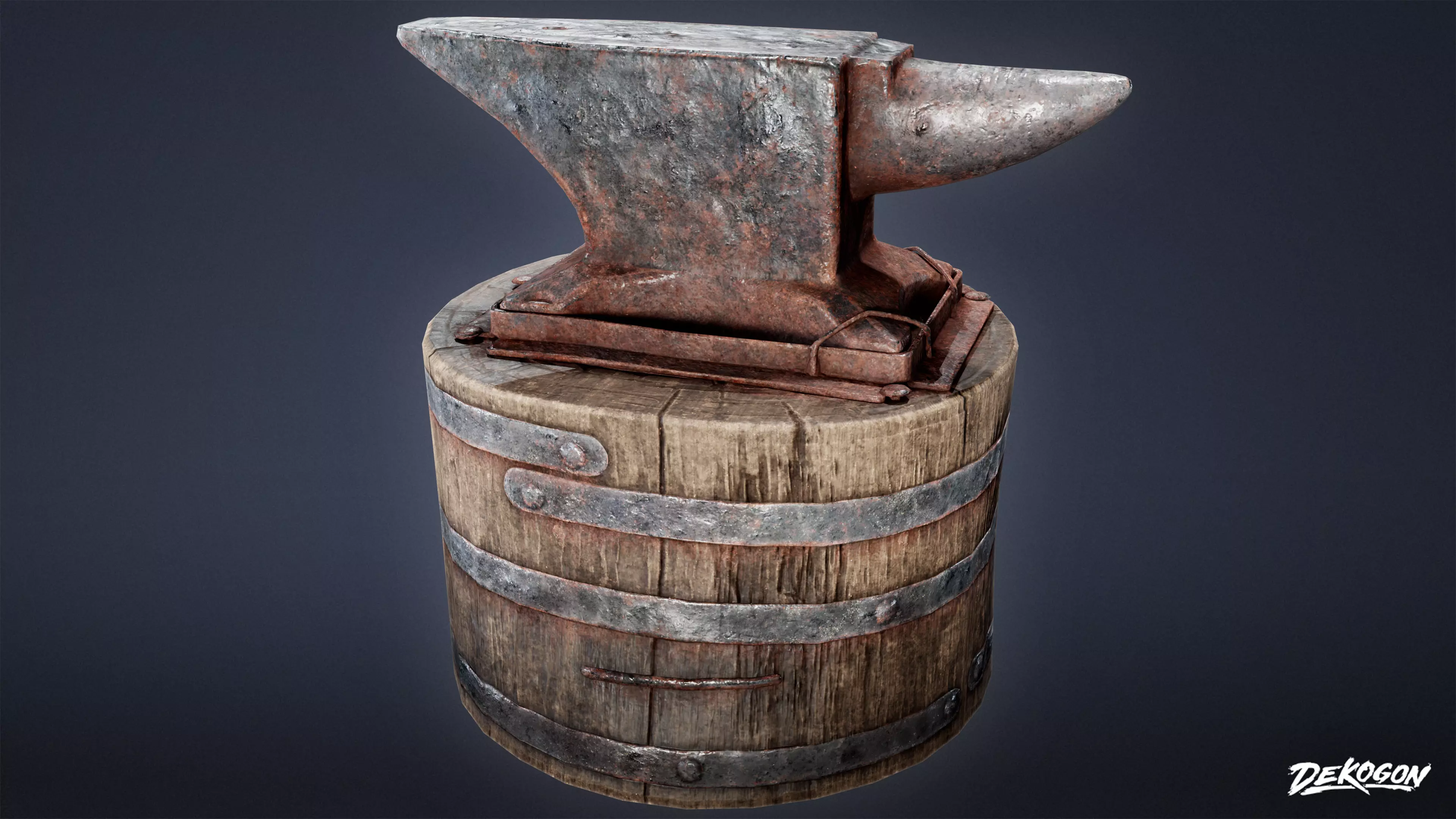 MEDIEVAL - Anvil 01 - LOW POLY Low-poly 3D model_0