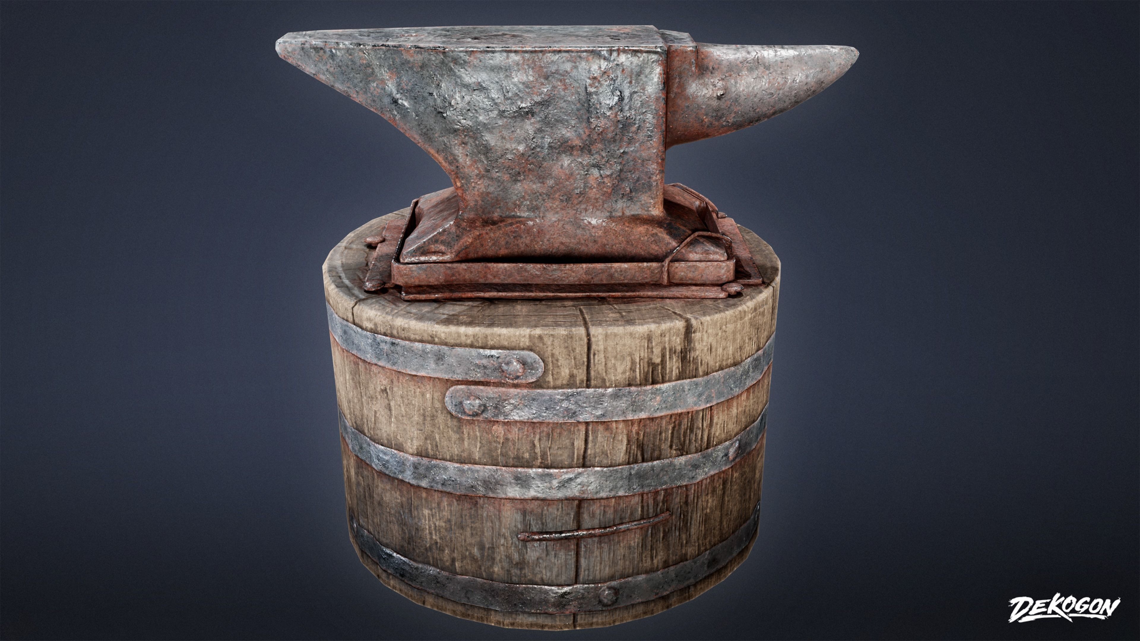 MEDIEVAL - Anvil 01 - LOW POLY Low-poly 3D model_1