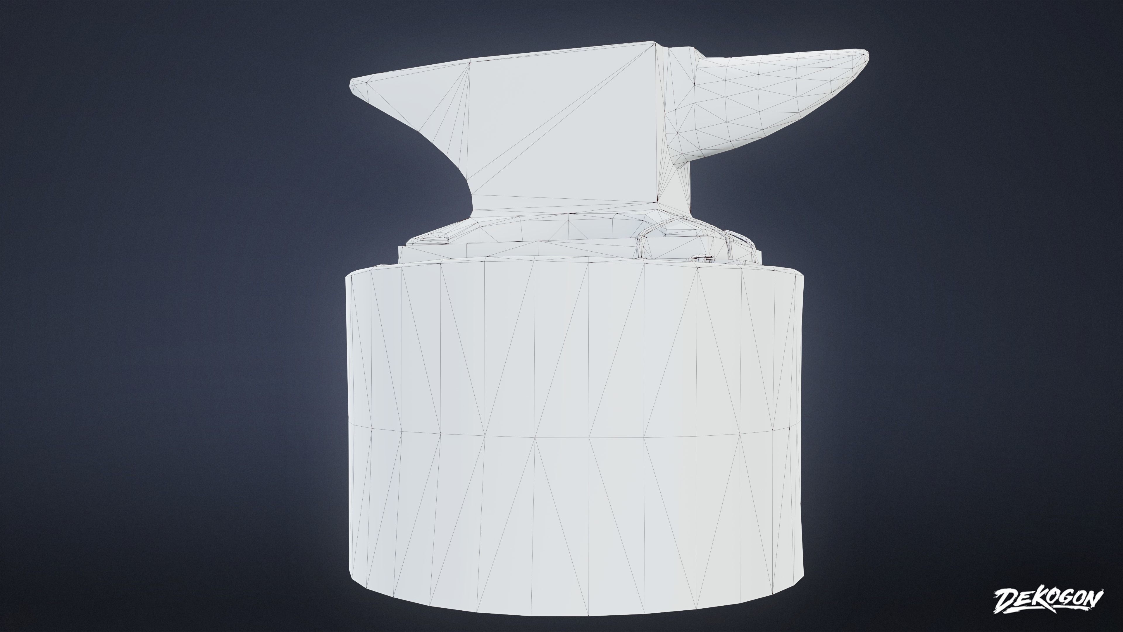 MEDIEVAL - Anvil 01 - LOW POLY Low-poly 3D model_9