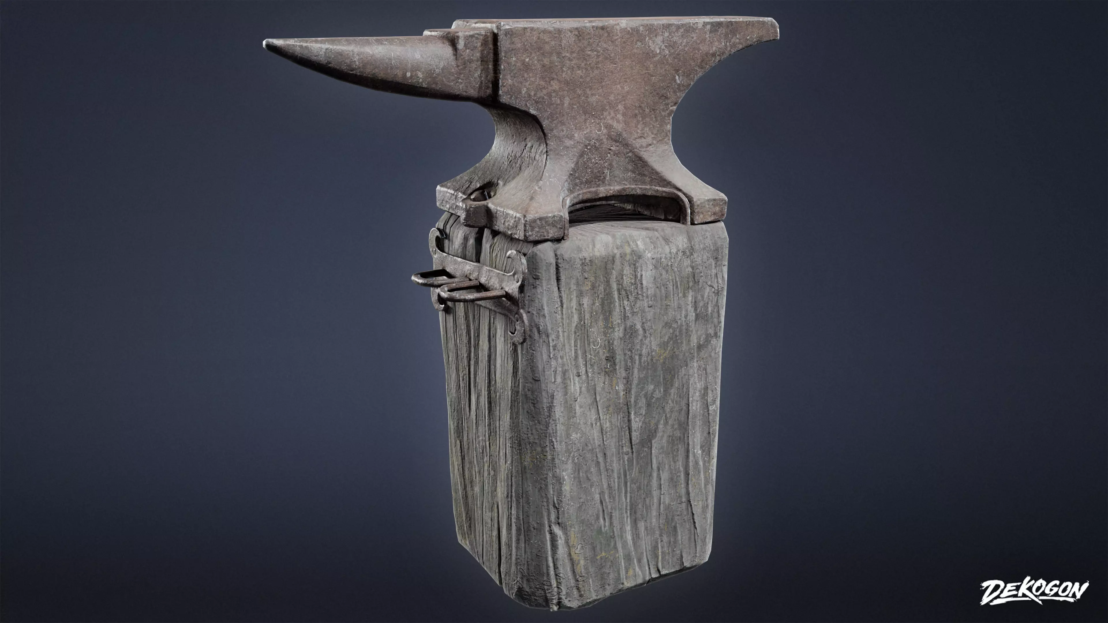 MEDIEVAL - Anvil 02 - LOW POLY Low-poly 3D model_0
