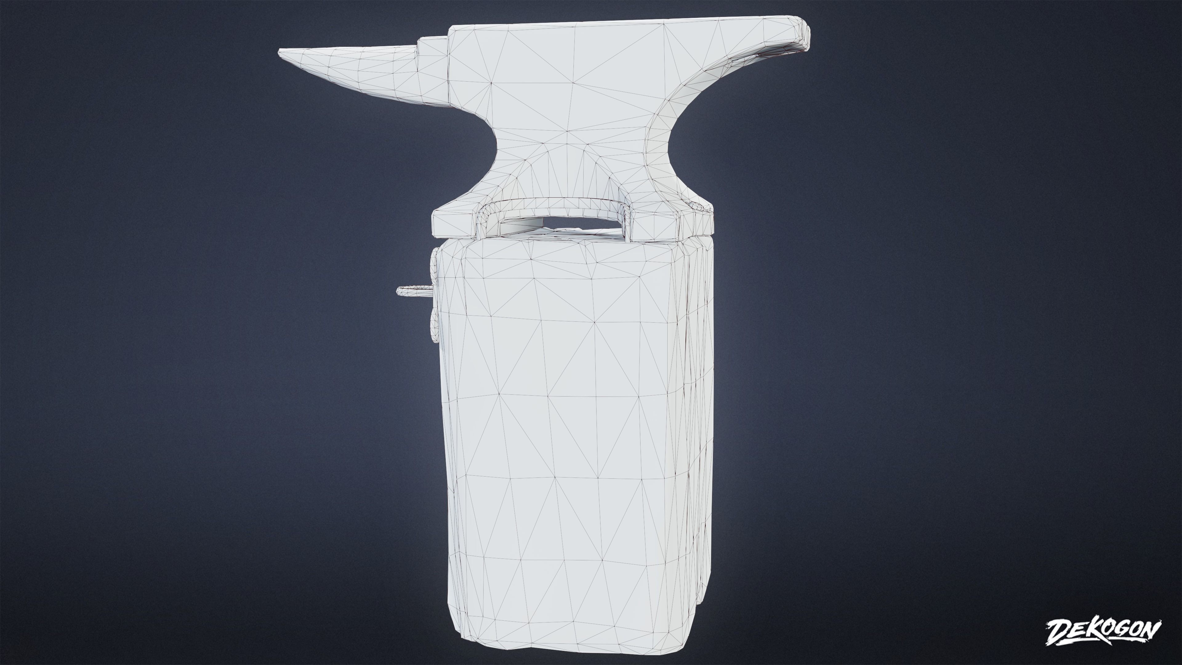 MEDIEVAL - Anvil 02 - LOW POLY Low-poly 3D model_9