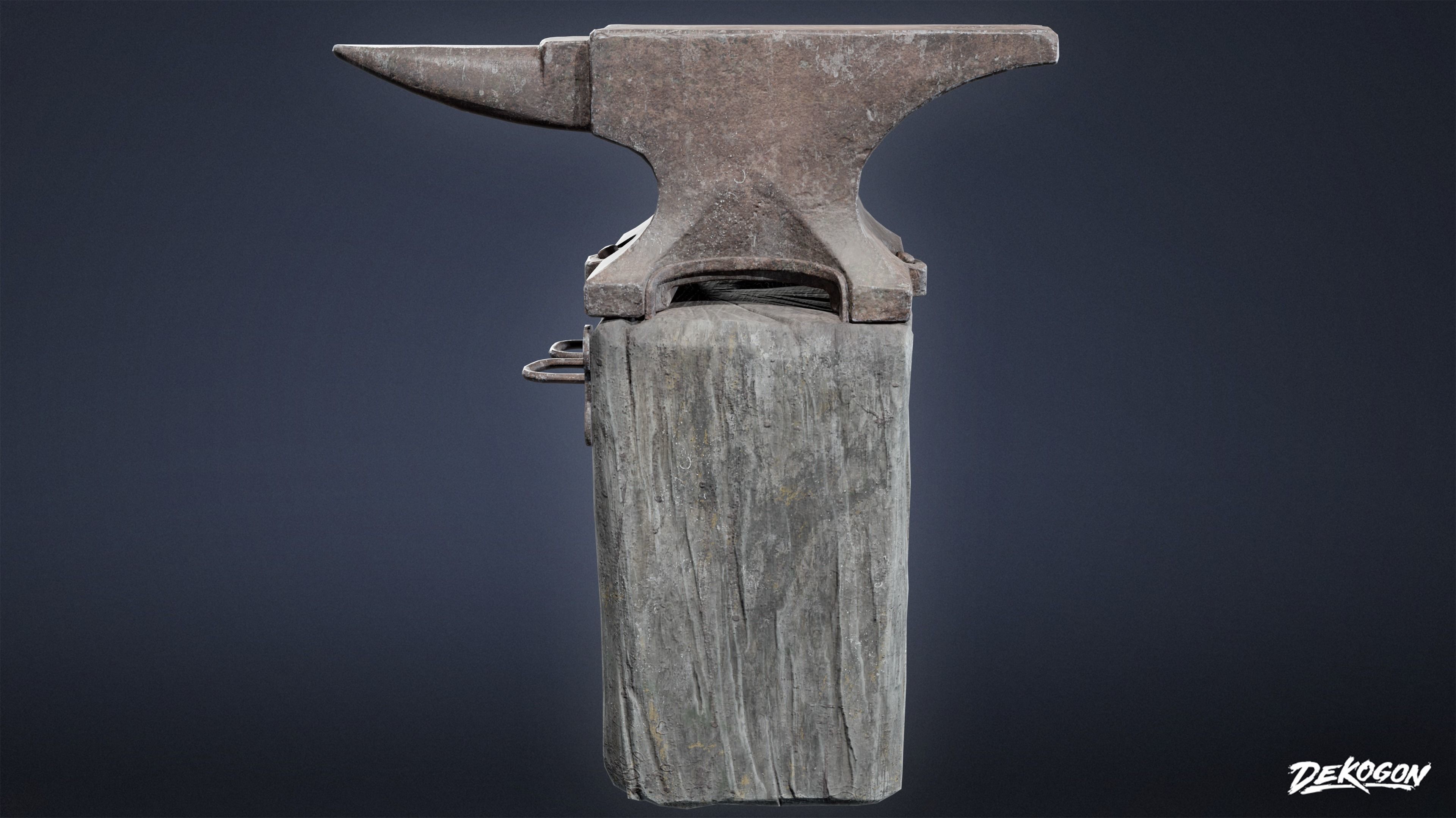 MEDIEVAL - Anvil 02 - LOW POLY Low-poly 3D model_1