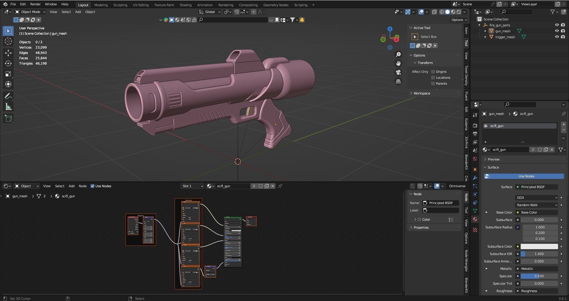 Sci-fi flame gun 3D model_13