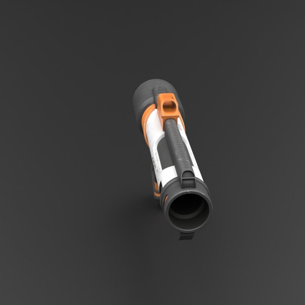 Sci-fi flame gun 3D model_7
