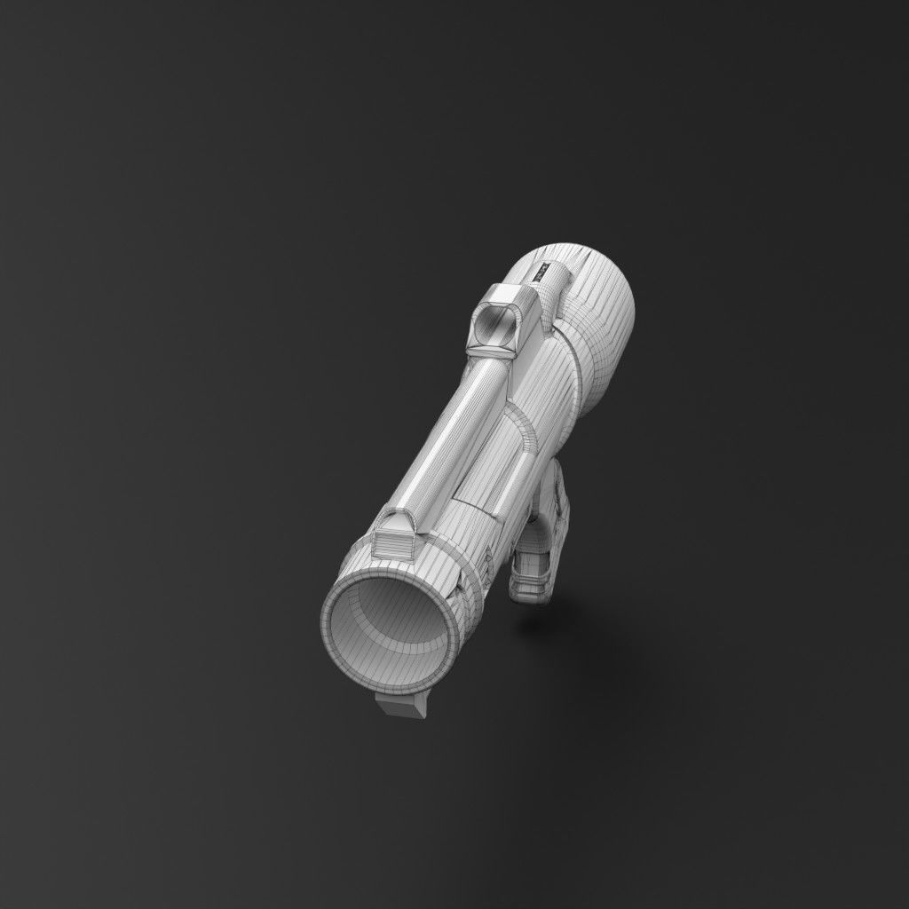 Sci-fi flame gun 3D model_11