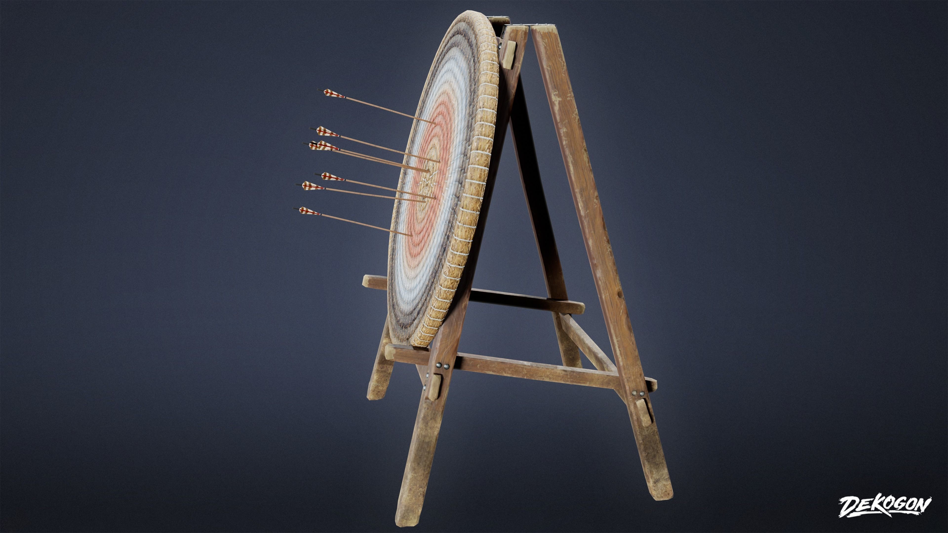 MEDIEVAL - Archery Target 01 - LOW POLY Low-poly 3D model_2