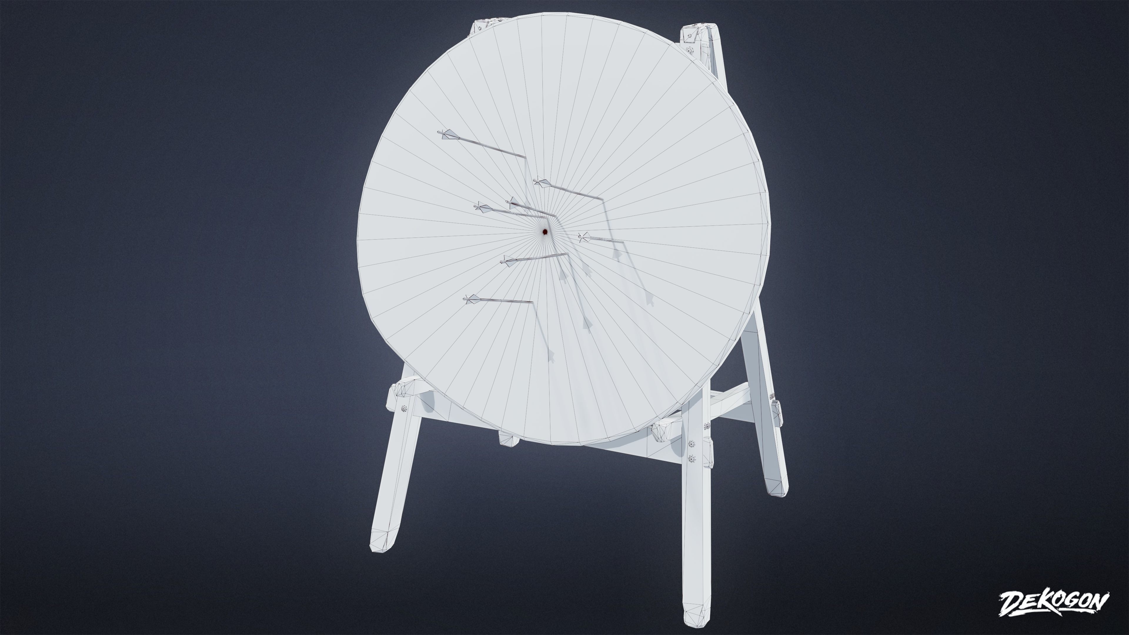 MEDIEVAL - Archery Target 01 - LOW POLY Low-poly 3D model_8