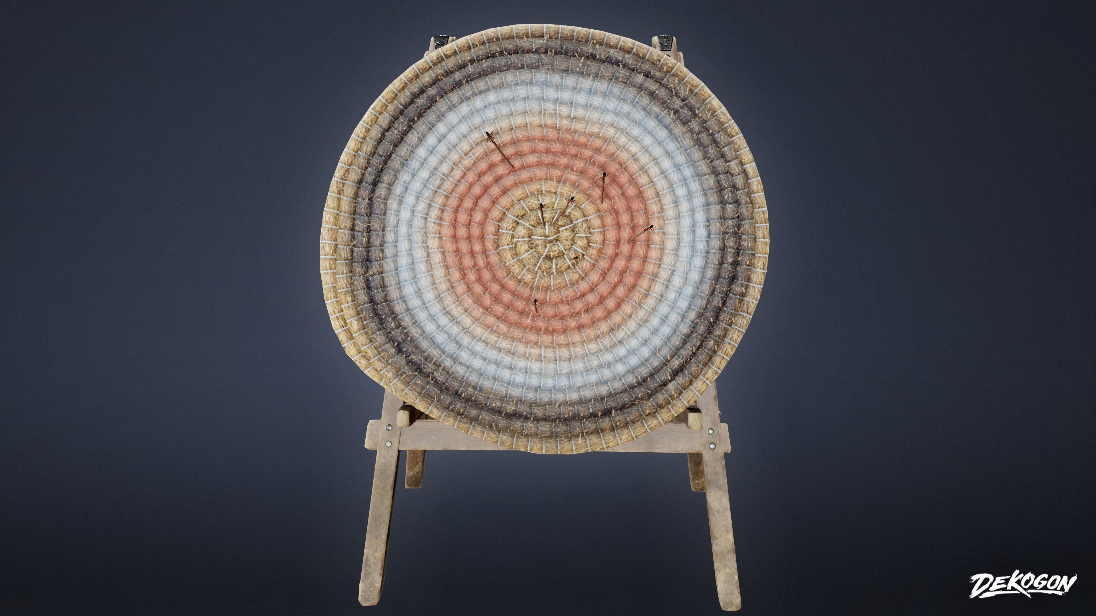MEDIEVAL - Archery Target 01 - LOW POLY Low-poly 3D model_3