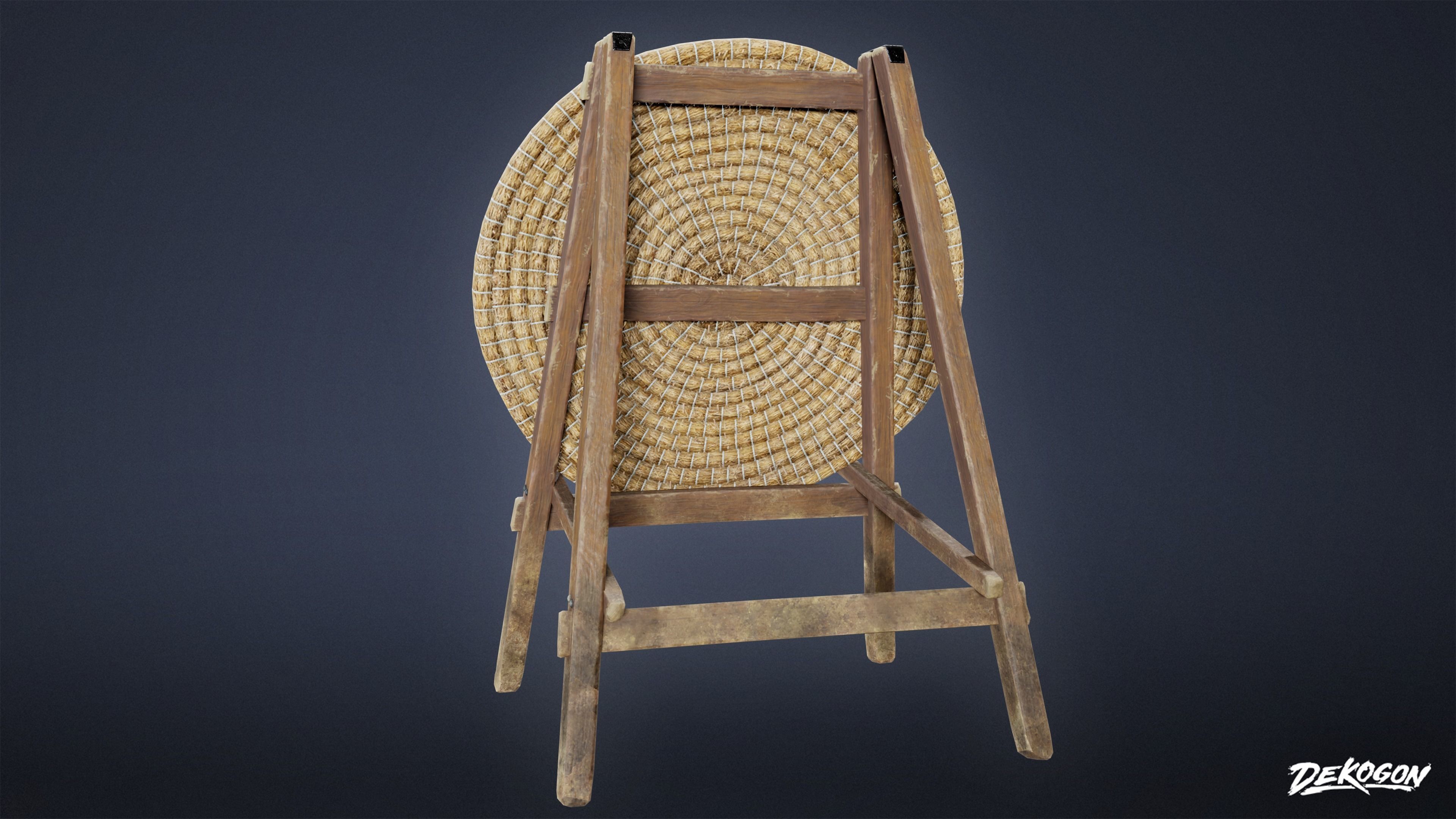 MEDIEVAL - Archery Target 01 - LOW POLY Low-poly 3D model_5