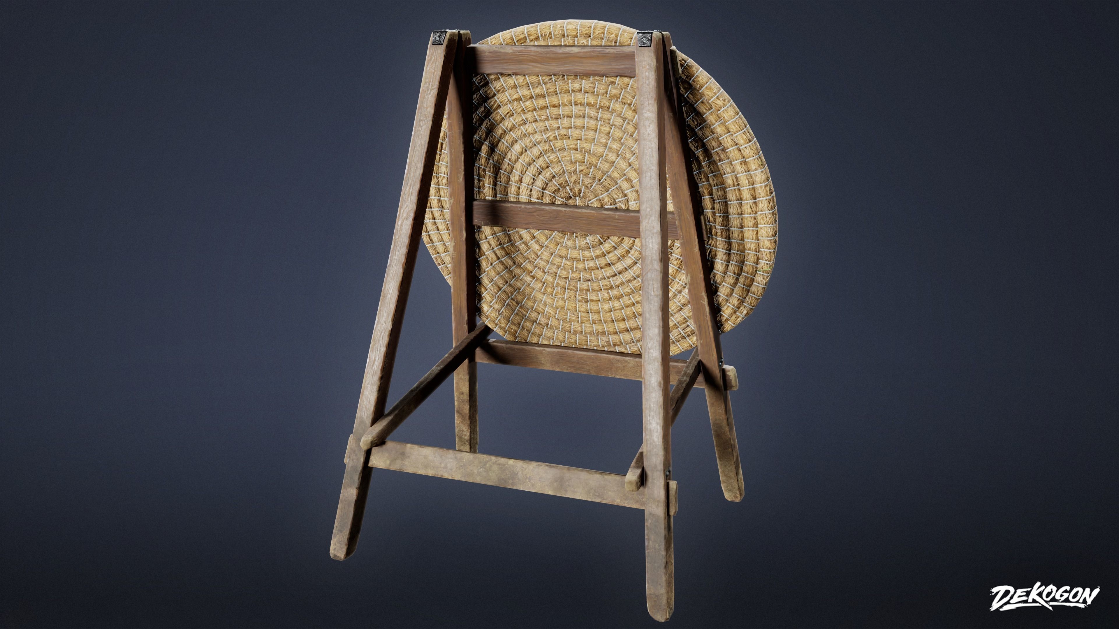 MEDIEVAL - Archery Target 01 - LOW POLY Low-poly 3D model_1