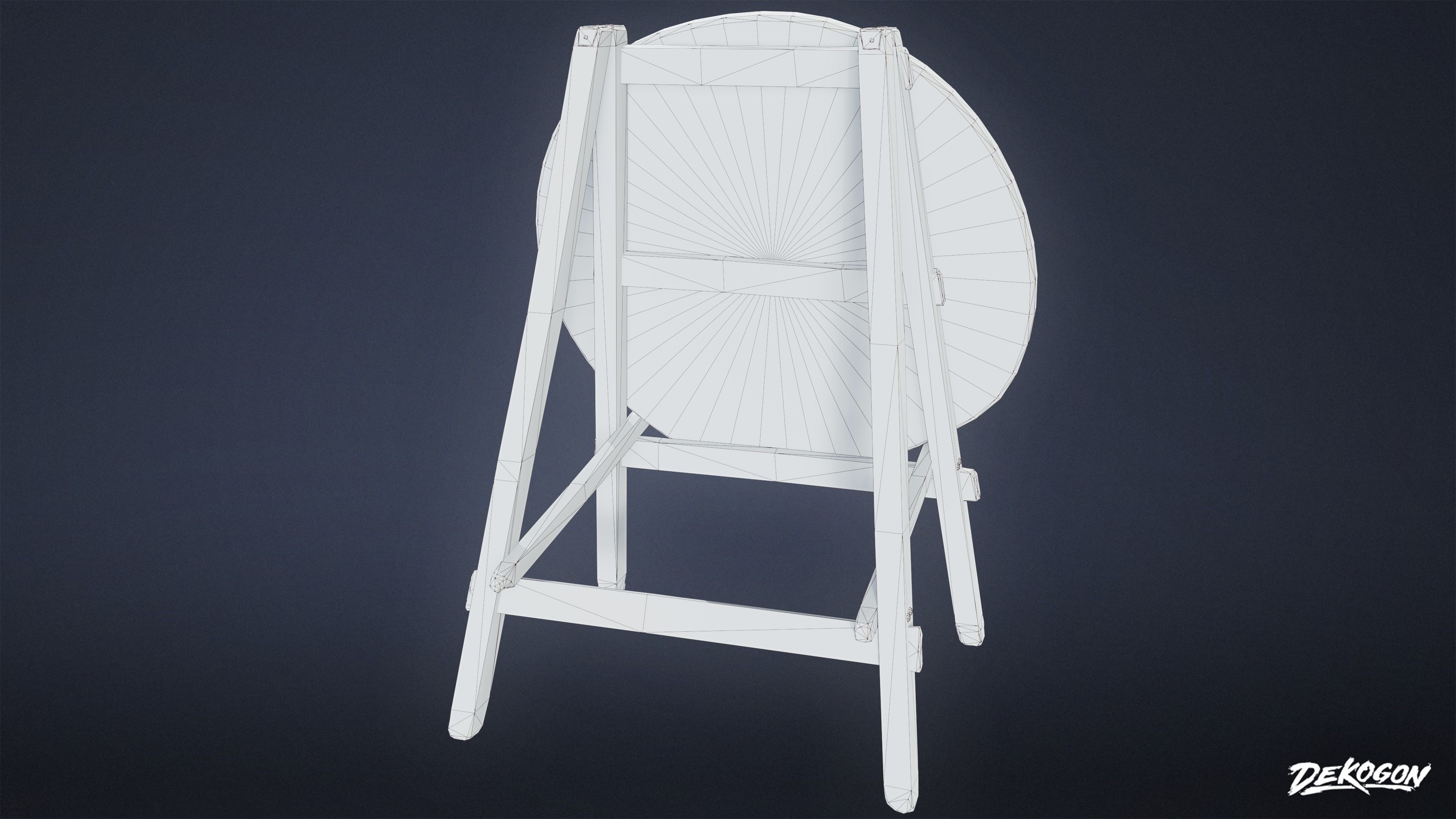 MEDIEVAL - Archery Target 01 - LOW POLY Low-poly 3D model_9