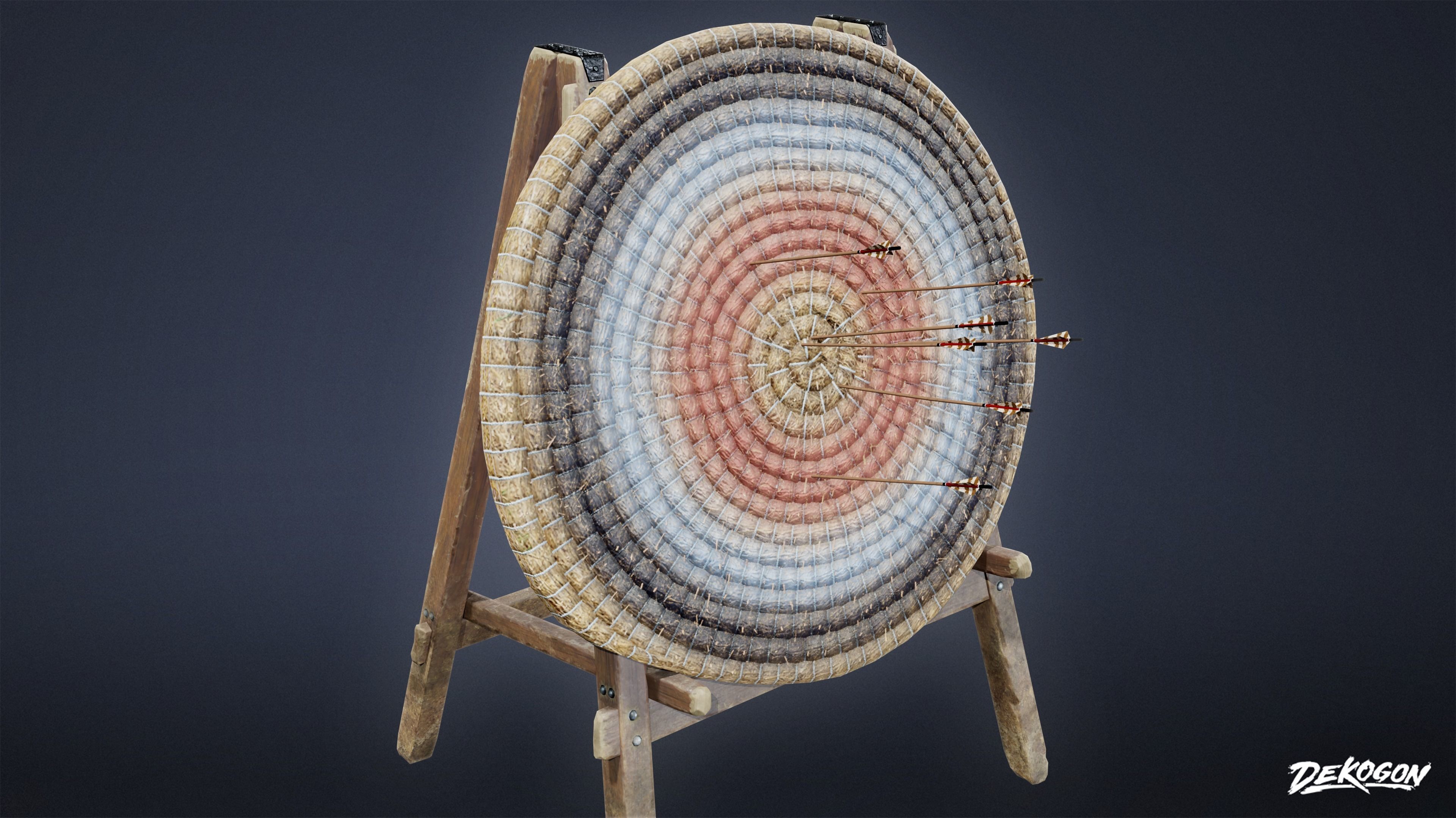MEDIEVAL - Archery Target 01 - LOW POLY Low-poly 3D model_6