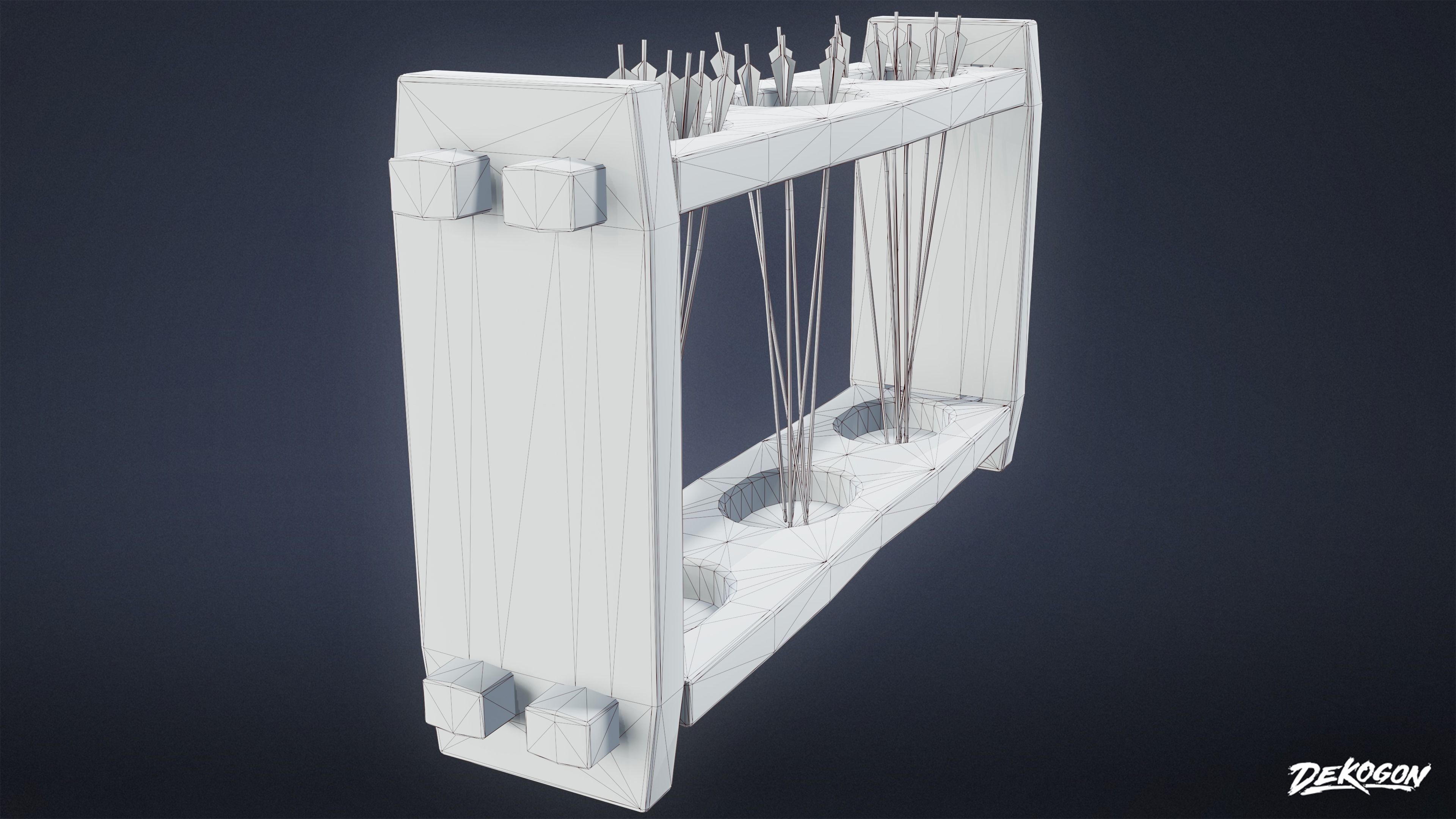 MEDIEVAL - Arrow Holder 01 - LOW POLY Low-poly 3D model_9