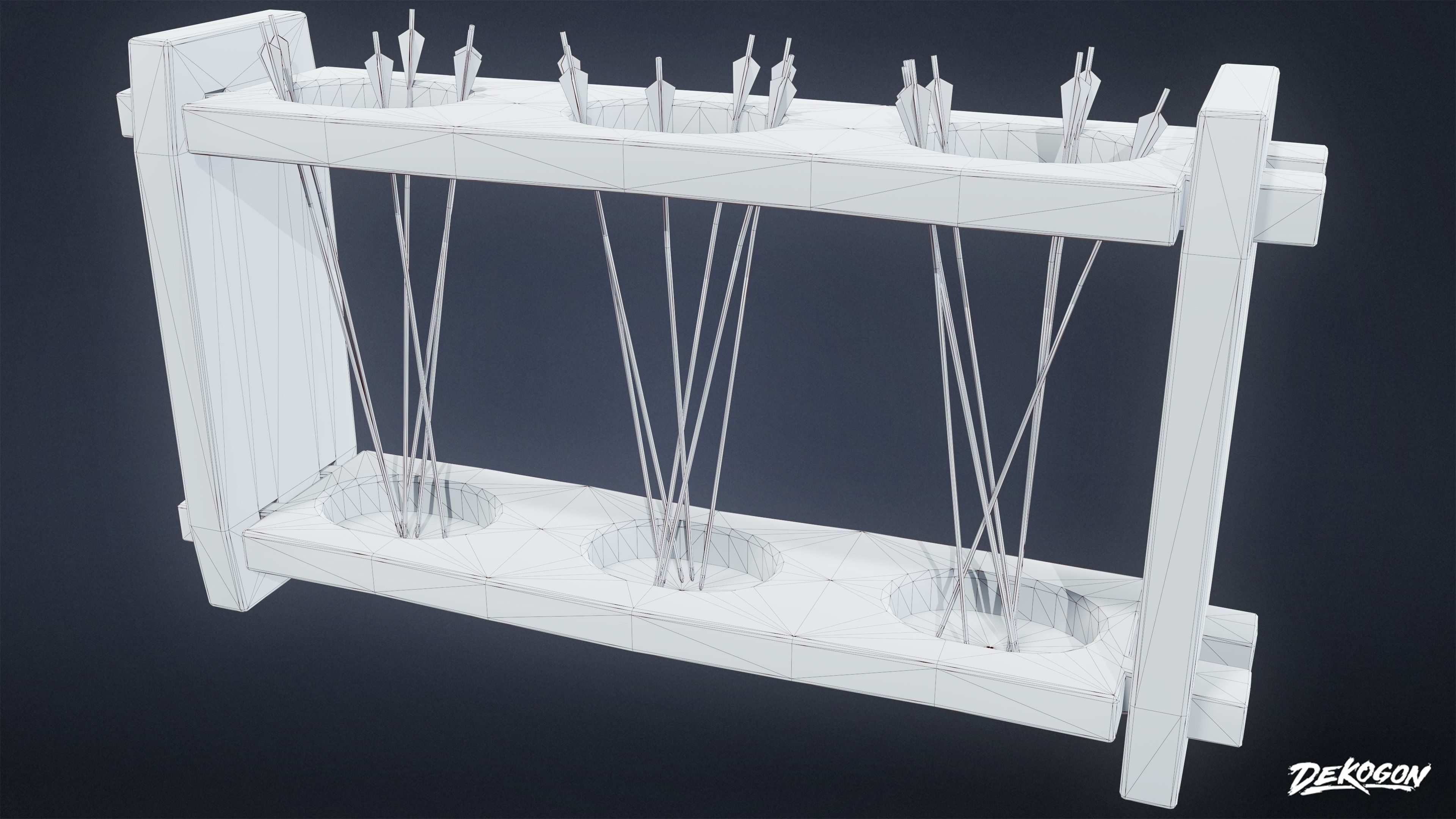 MEDIEVAL - Arrow Holder 01 - LOW POLY Low-poly 3D model_8