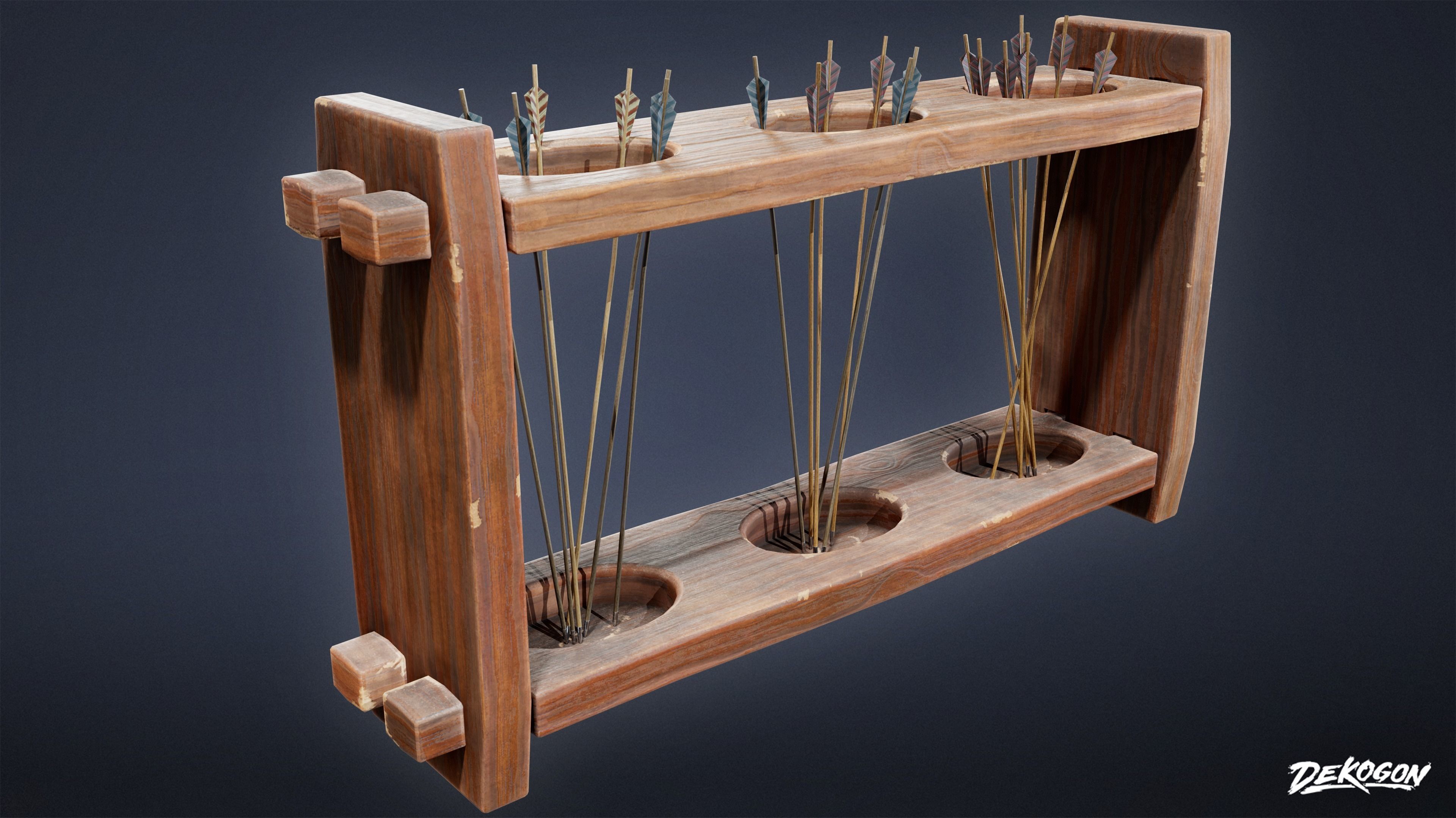 MEDIEVAL - Arrow Holder 01 - LOW POLY Low-poly 3D model_6