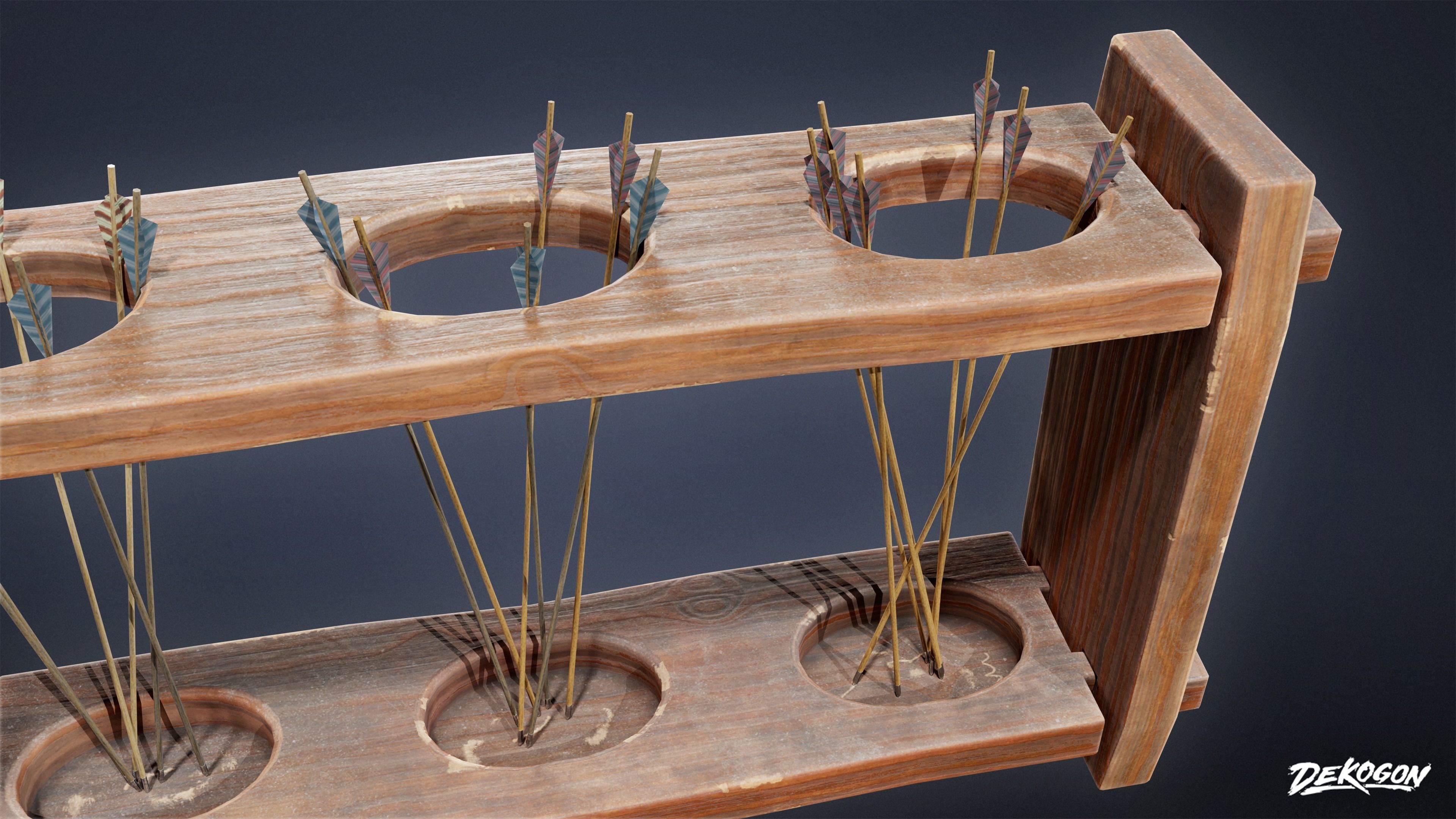 MEDIEVAL - Arrow Holder 01 - LOW POLY Low-poly 3D model_4