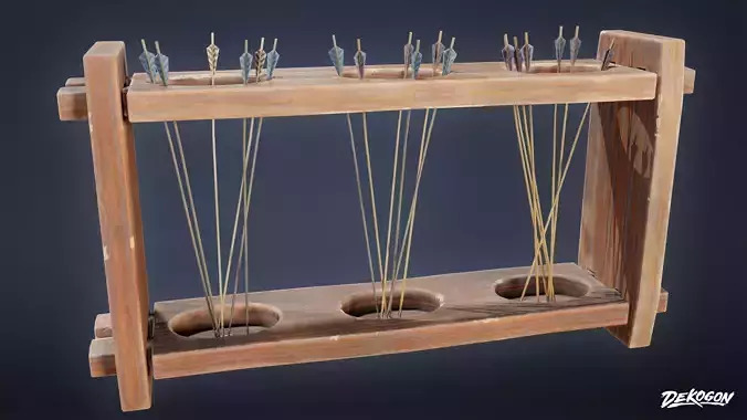 MEDIEVAL - Arrow Holder 01 - LOW POLY Low-poly 3D model