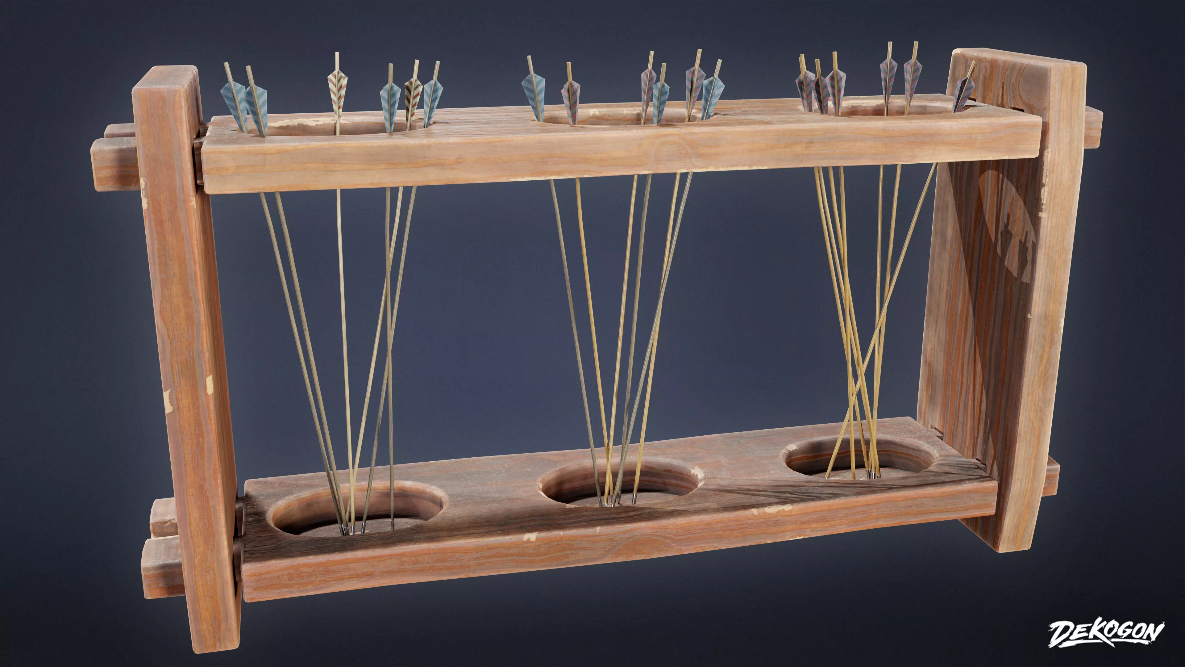 MEDIEVAL - Arrow Holder 01 - LOW POLY Low-poly 3D model_0