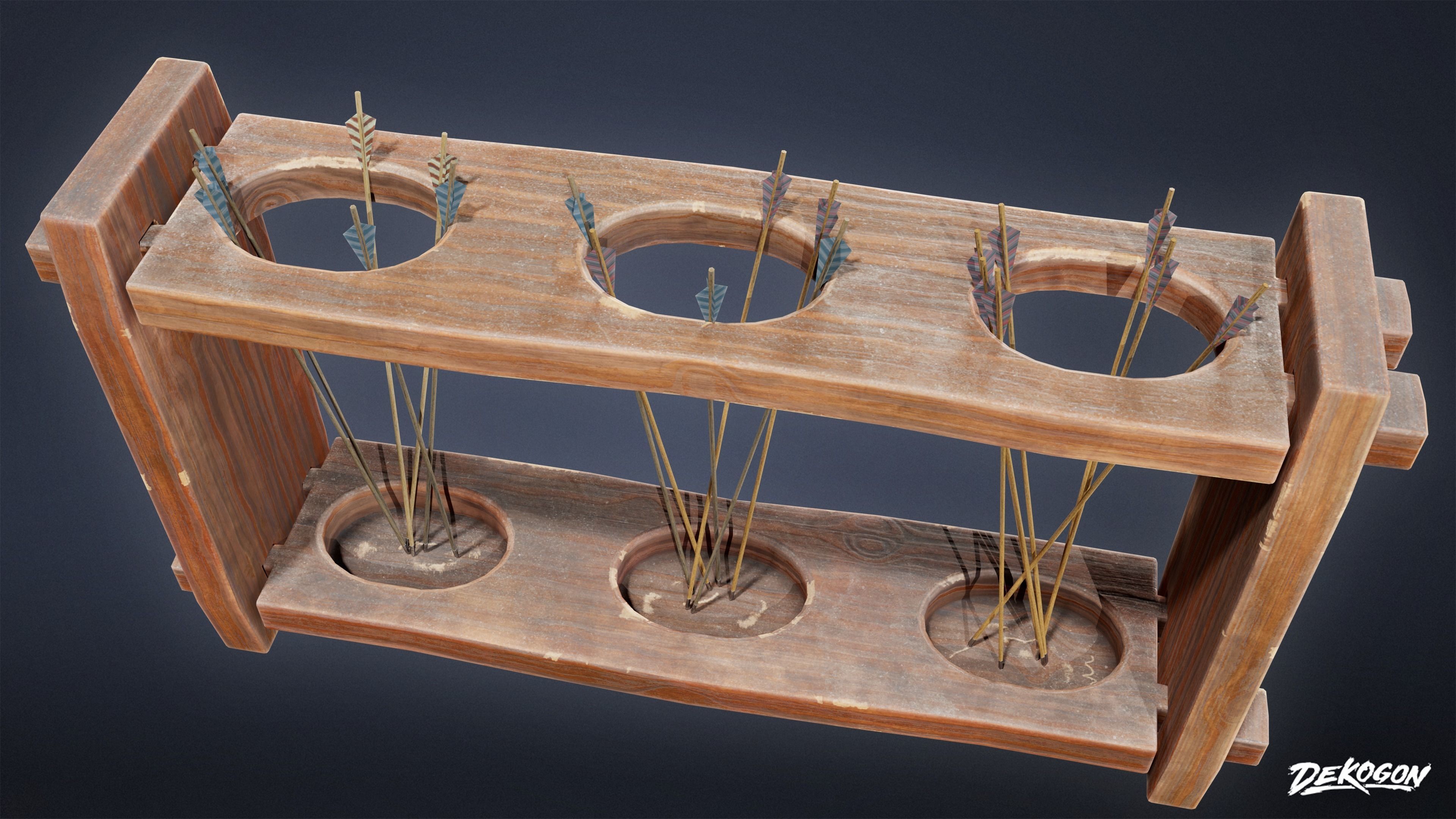 MEDIEVAL - Arrow Holder 01 - LOW POLY Low-poly 3D model_5