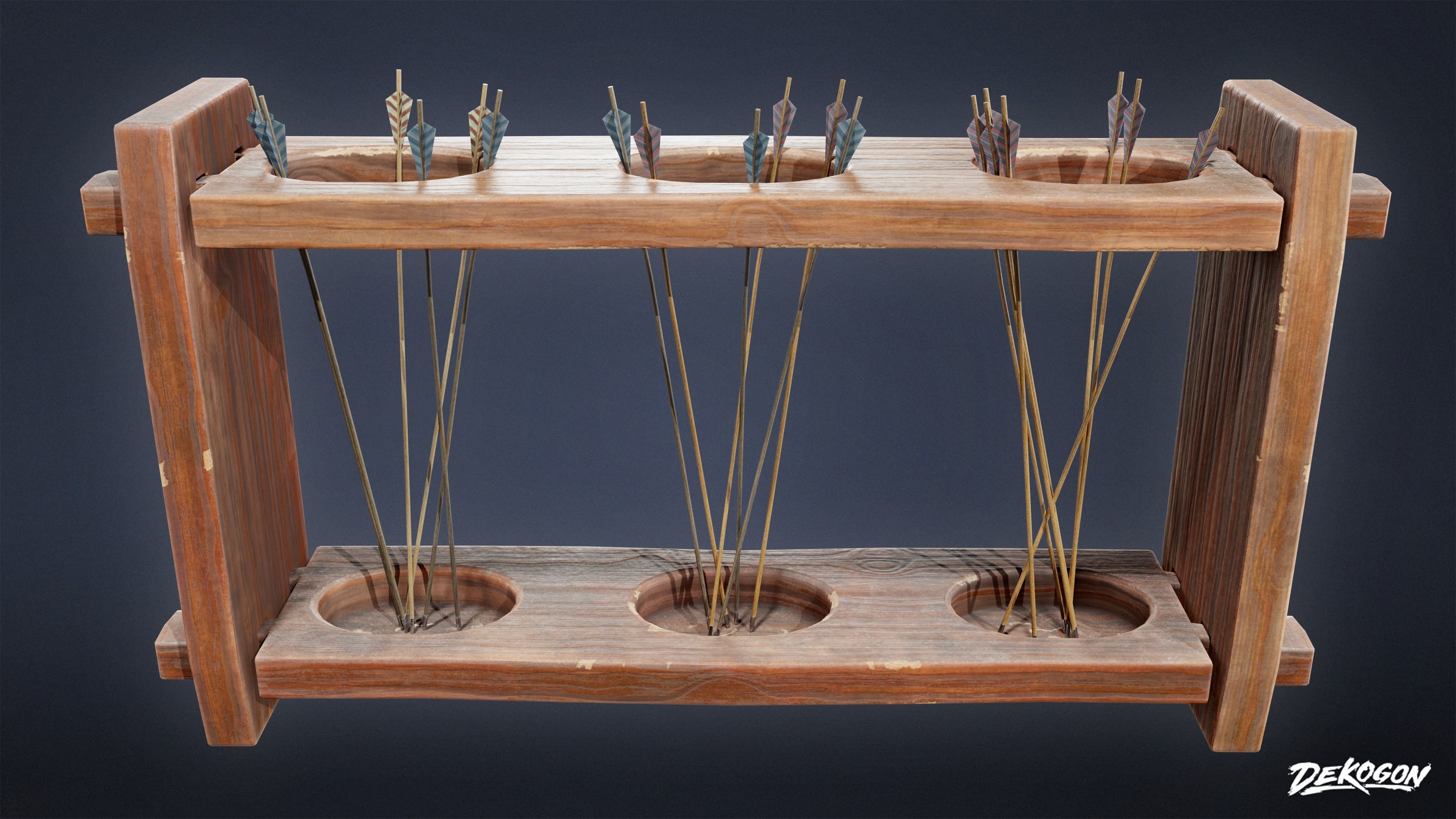 MEDIEVAL - Arrow Holder 01 - LOW POLY Low-poly 3D model_1