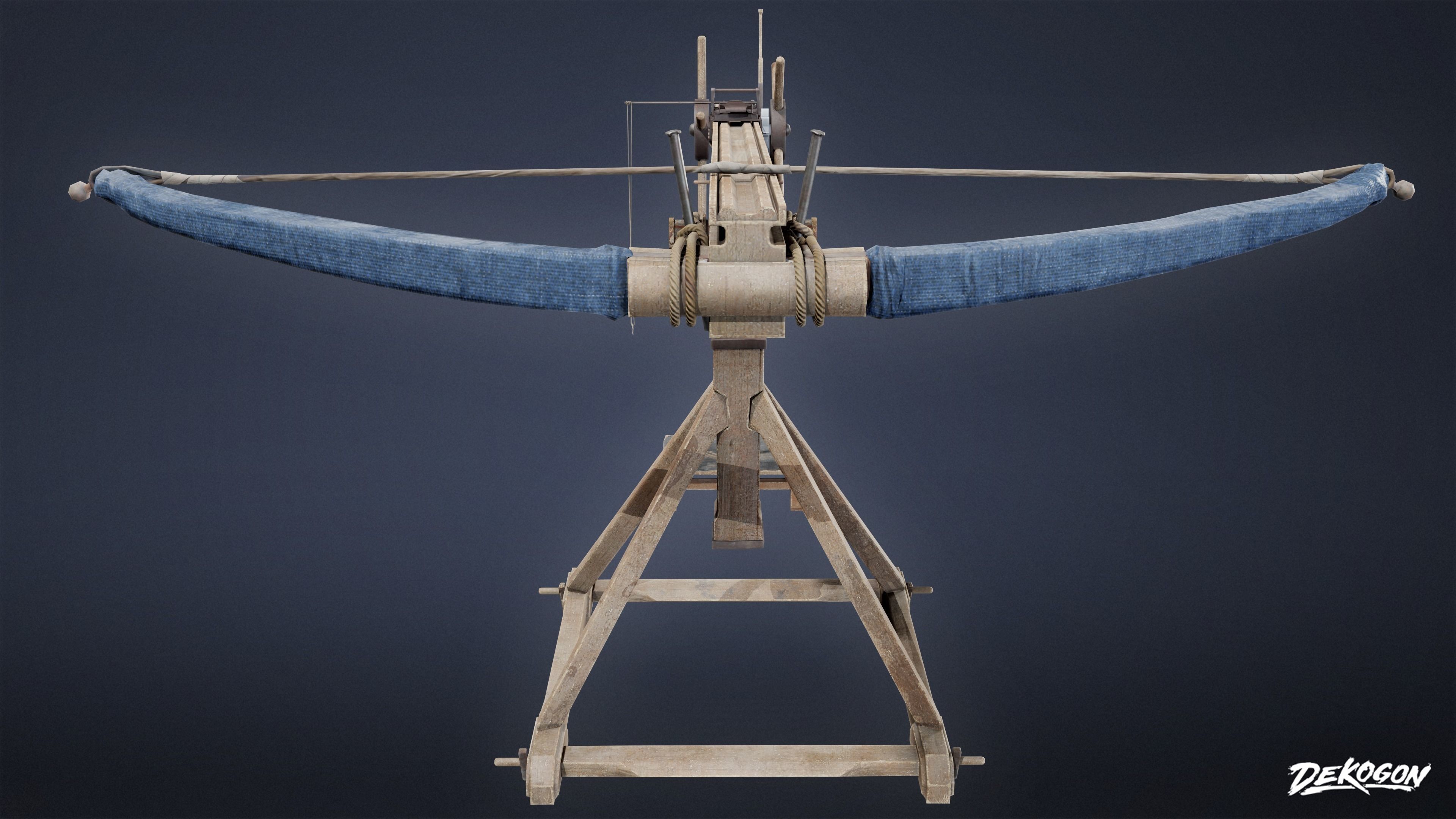 MEDIEVAL - Ballista 01 - LOW POLY Low-poly 3D model_2