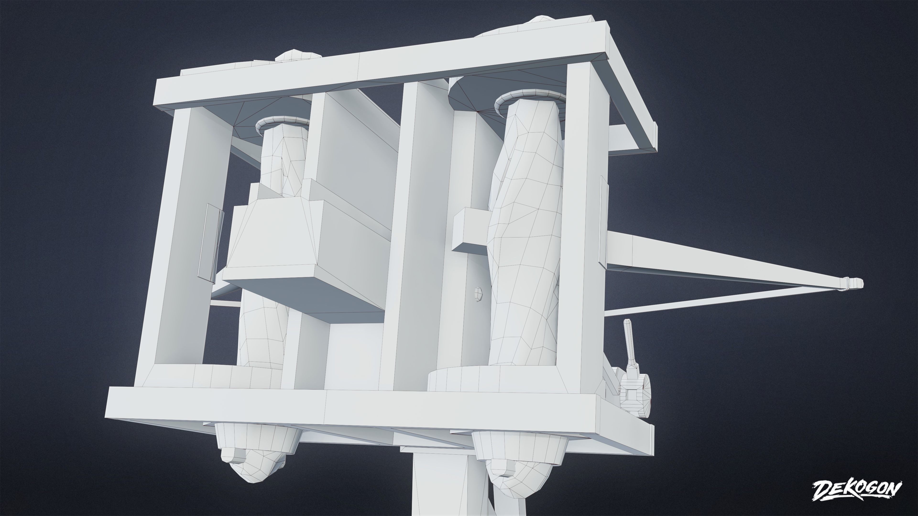 MEDIEVAL - Ballista 02 - LOW POLY Low-poly 3D model_8