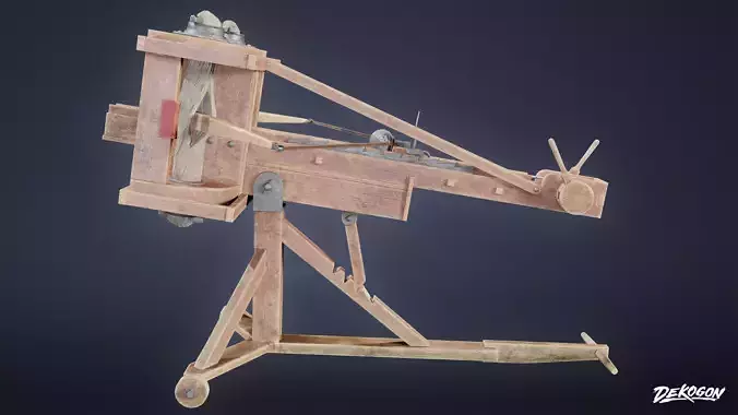 MEDIEVAL - Ballista 02 - LOW POLY Low-poly 3D model