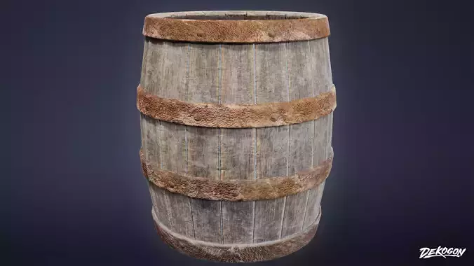 MEDIEVAL - Barrel 01 - LOW POLY Low-poly 3D model