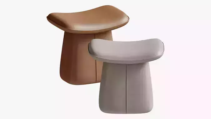 Modern Microfiber Leather Fabric Makeup Stool
