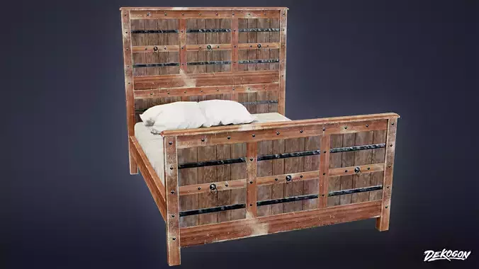 MEDIEVAL - Bed 01 - LOW POLY Low-poly 3D model