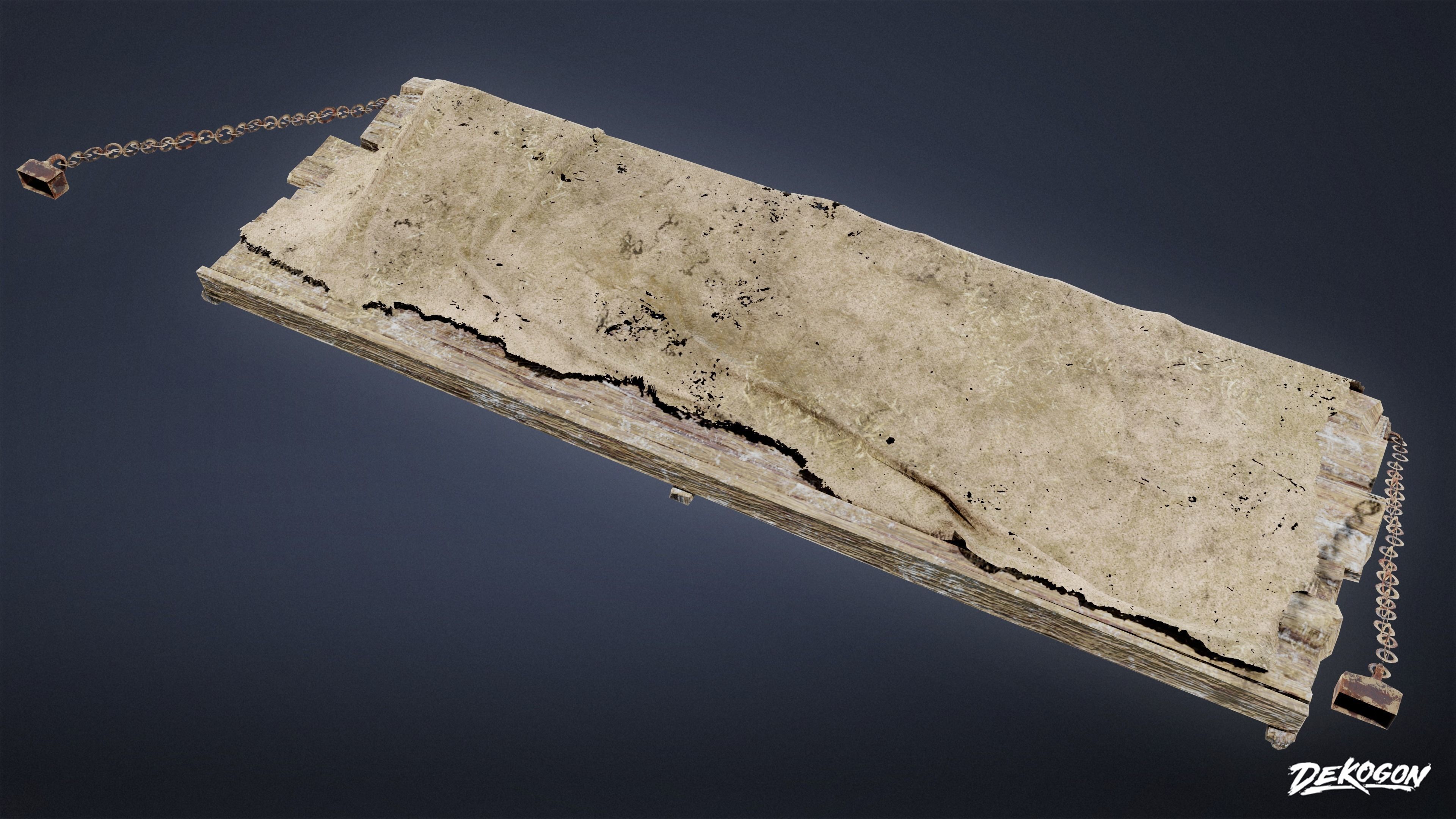 MEDIEVAL - Bed 03 - LOW POLY Low-poly 3D model_5