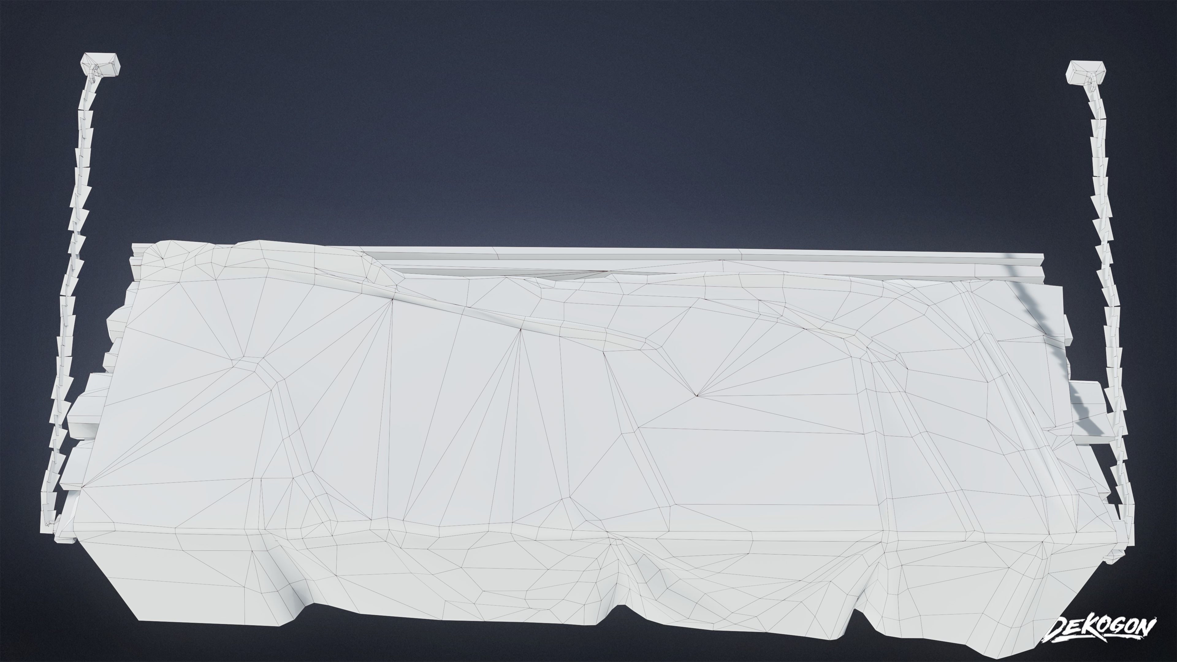 MEDIEVAL - Bed 03 - LOW POLY Low-poly 3D model_1