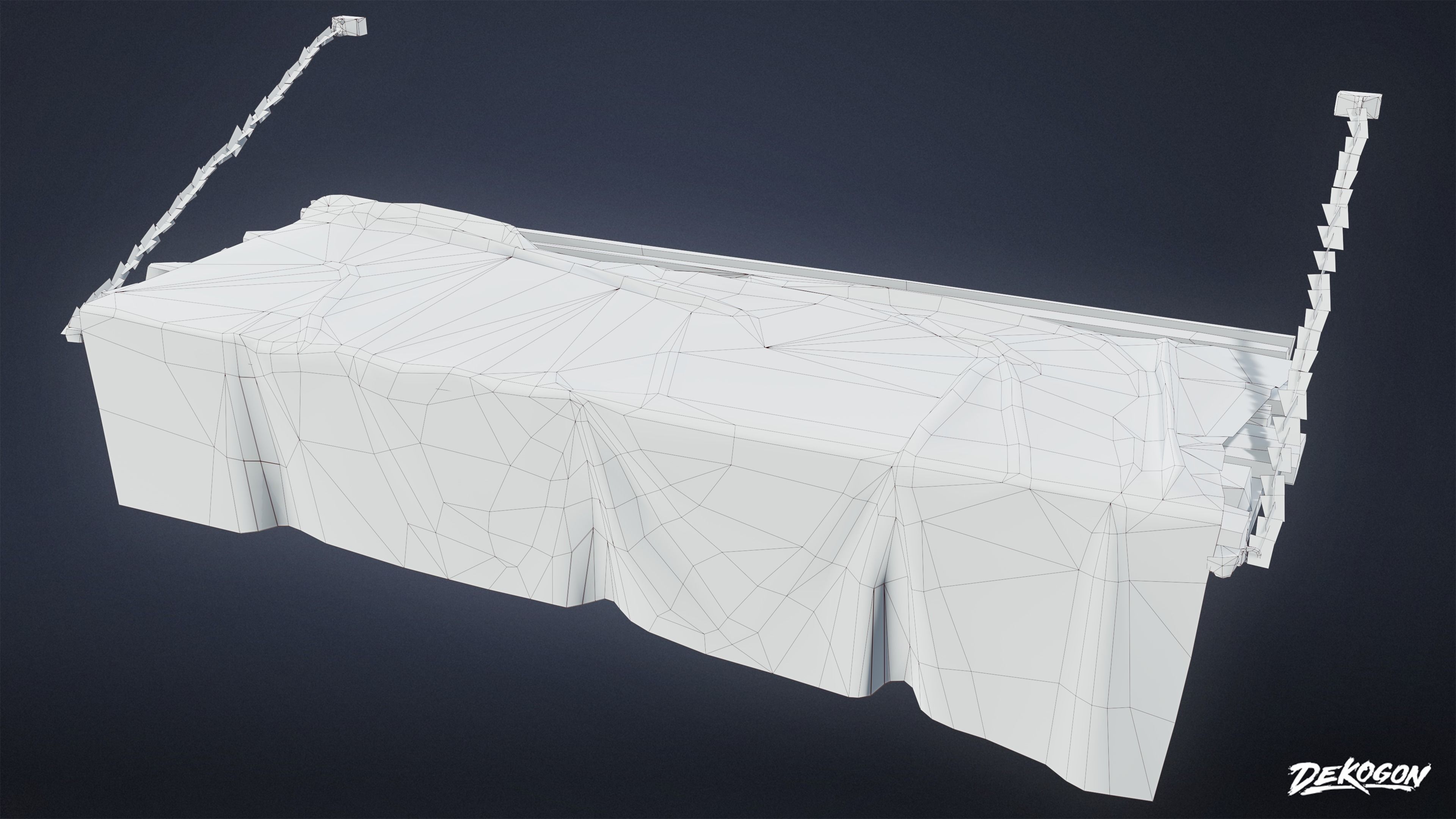 MEDIEVAL - Bed 03 - LOW POLY Low-poly 3D model_2