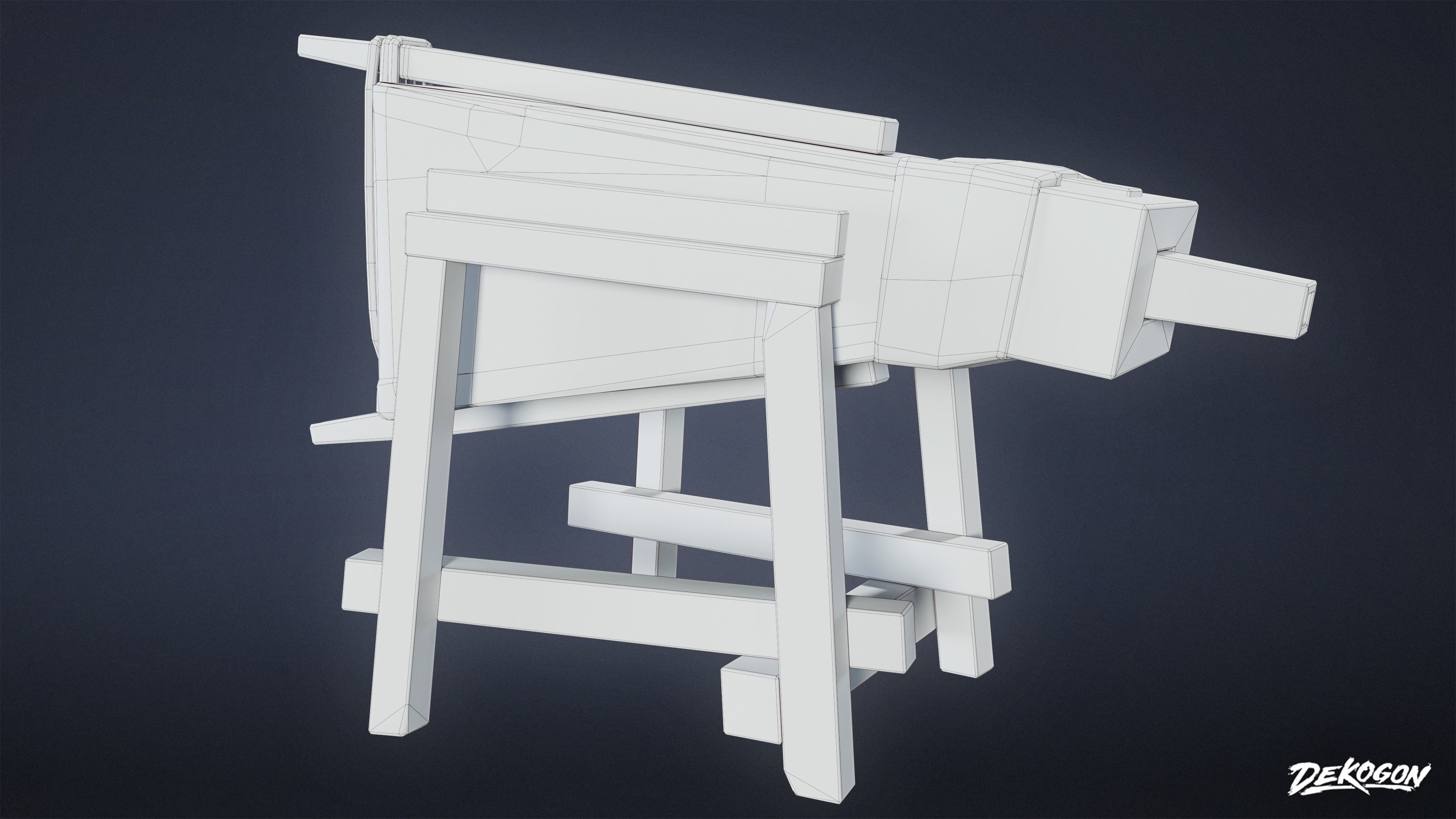 MEDIEVAL - Bellow 01 - LOW POLY Low-poly 3D model_8