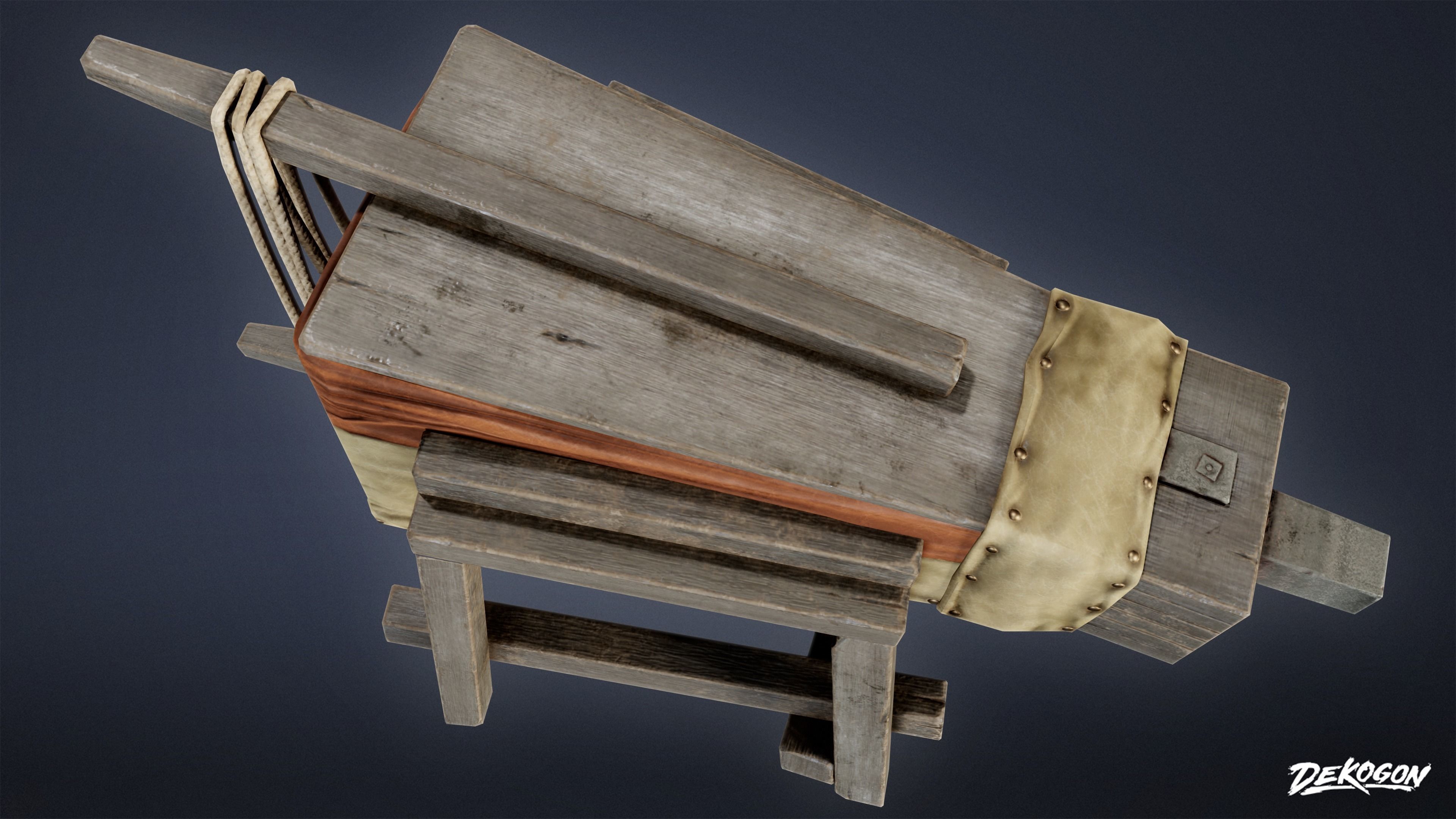 MEDIEVAL - Bellow 01 - LOW POLY Low-poly 3D model_2