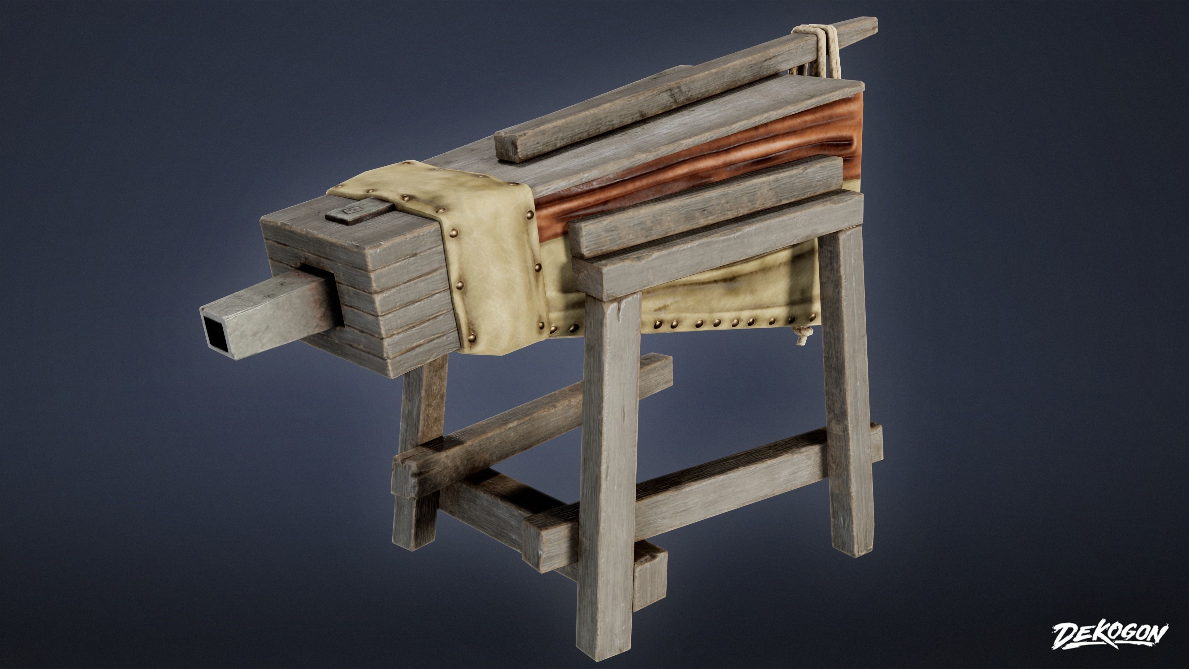 MEDIEVAL - Bellow 01 - LOW POLY Low-poly 3D model_9