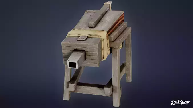 MEDIEVAL - Bellow 01 - LOW POLY Low-poly 3D model