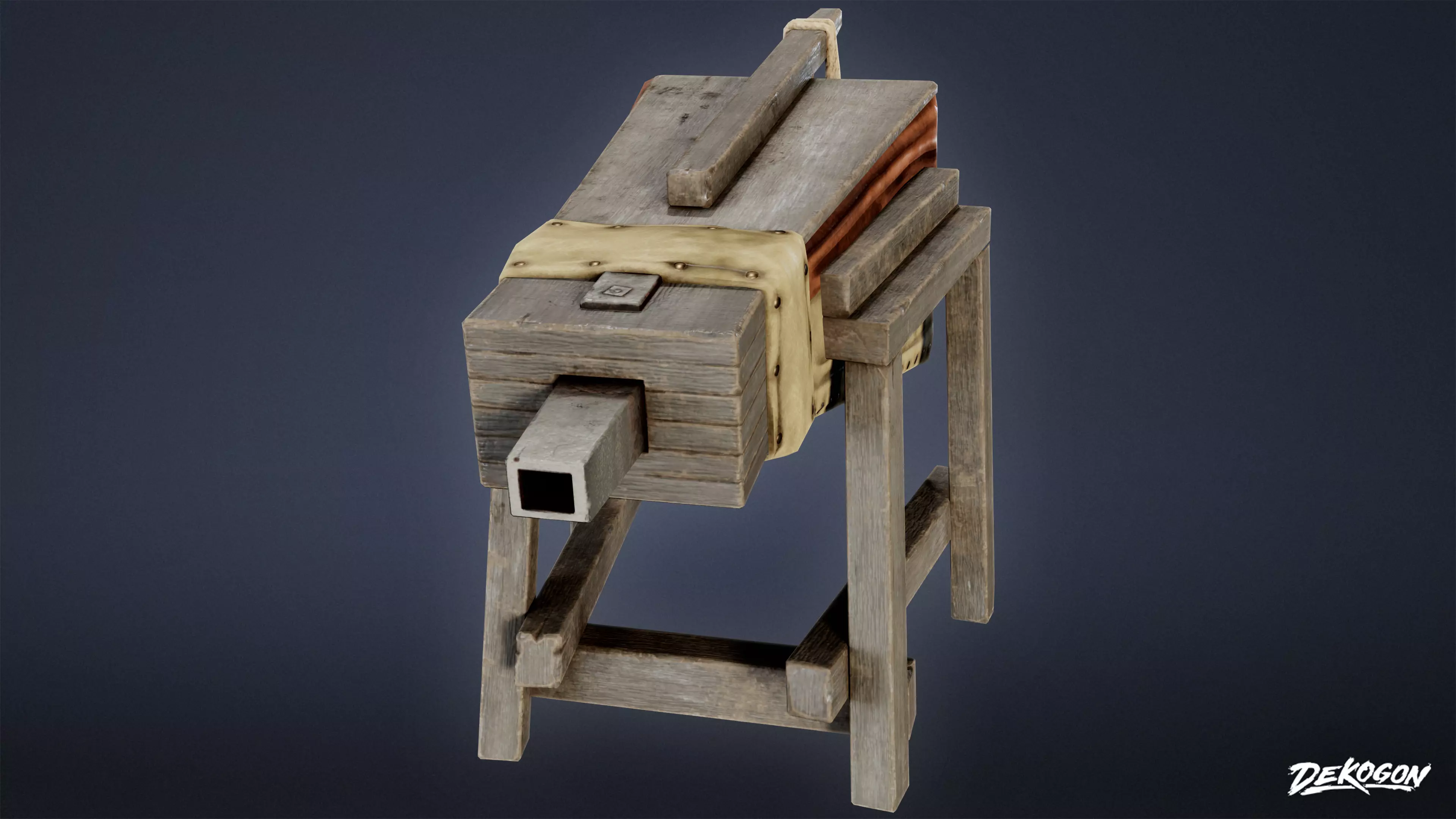 MEDIEVAL - Bellow 01 - LOW POLY Low-poly 3D model_0