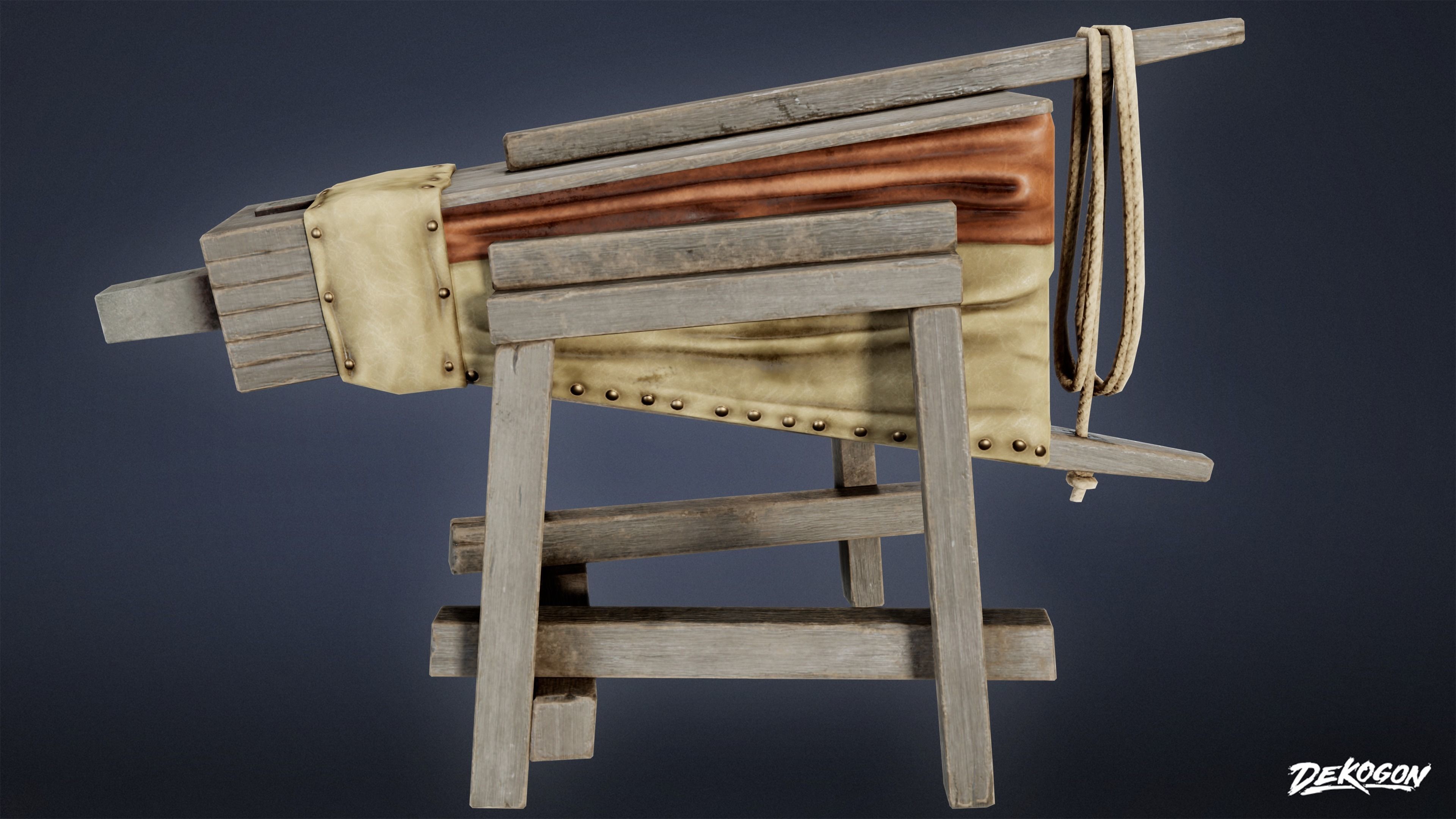 MEDIEVAL - Bellow 01 - LOW POLY Low-poly 3D model_4