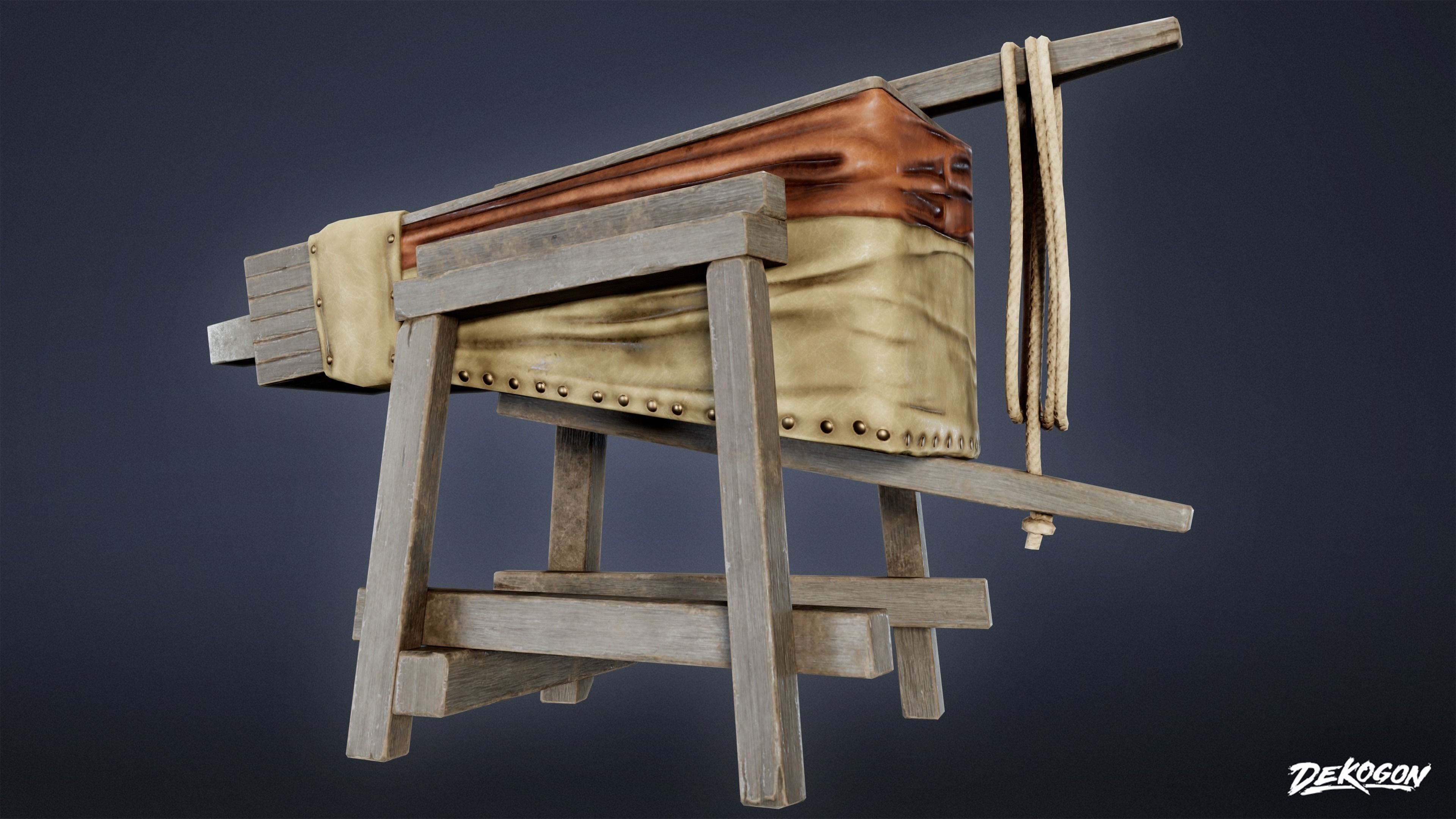 MEDIEVAL - Bellow 01 - LOW POLY Low-poly 3D model_6