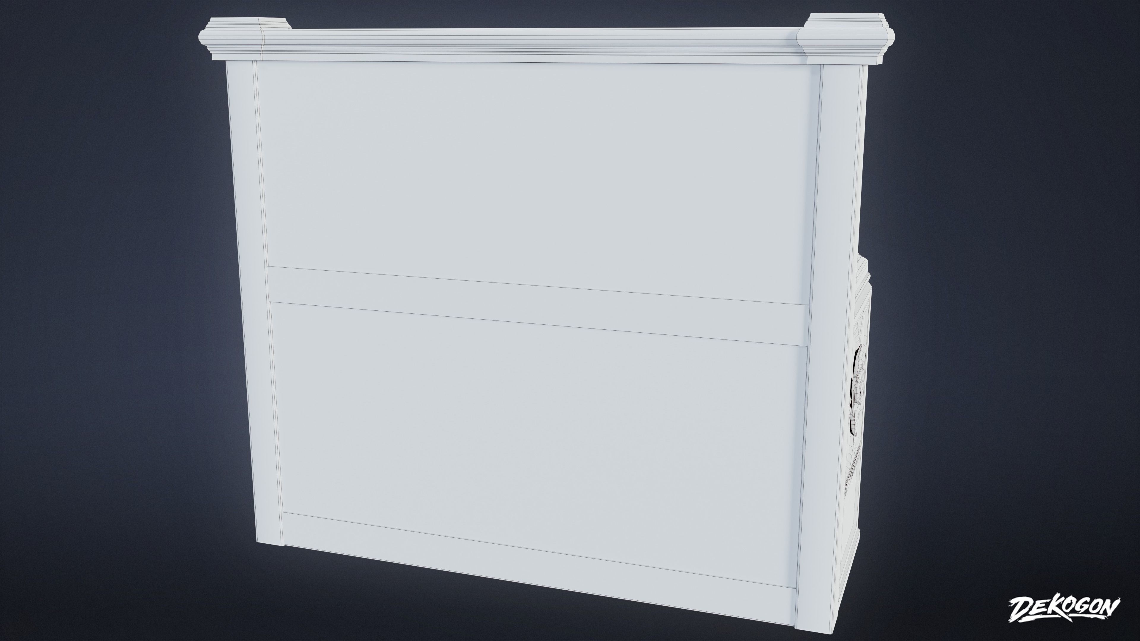 MEDIEVAL - Bench 01 - LOW POLY Low-poly 3D model_7